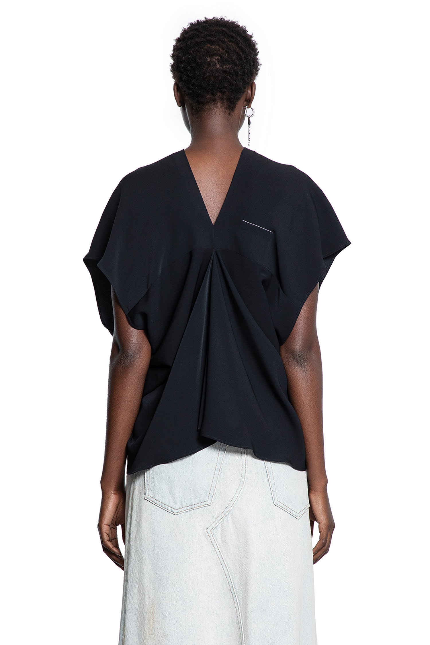 Draped-V-Neck-Top - 3