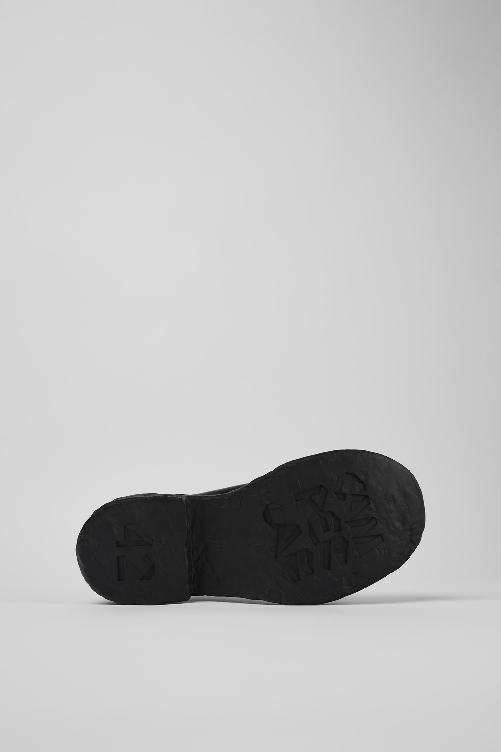 Black Leather Lace-Up Shoes - 5