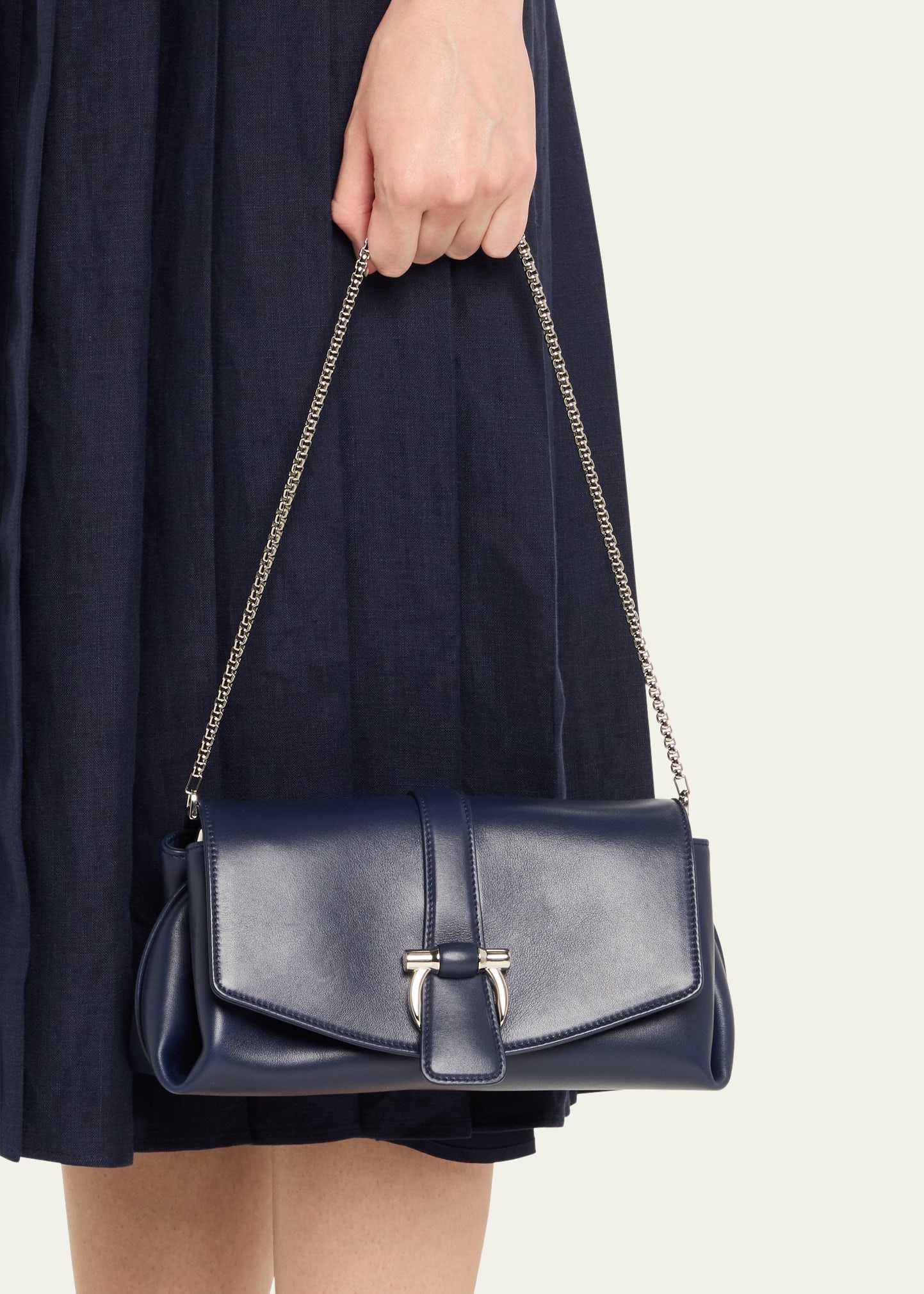 Small Flap Leather Crossbody Bag - 2