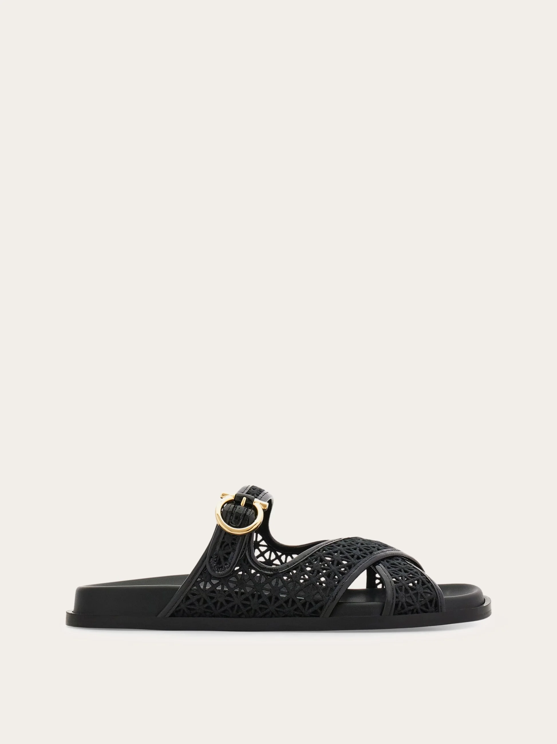 Gancini buckle crossover slide - 1