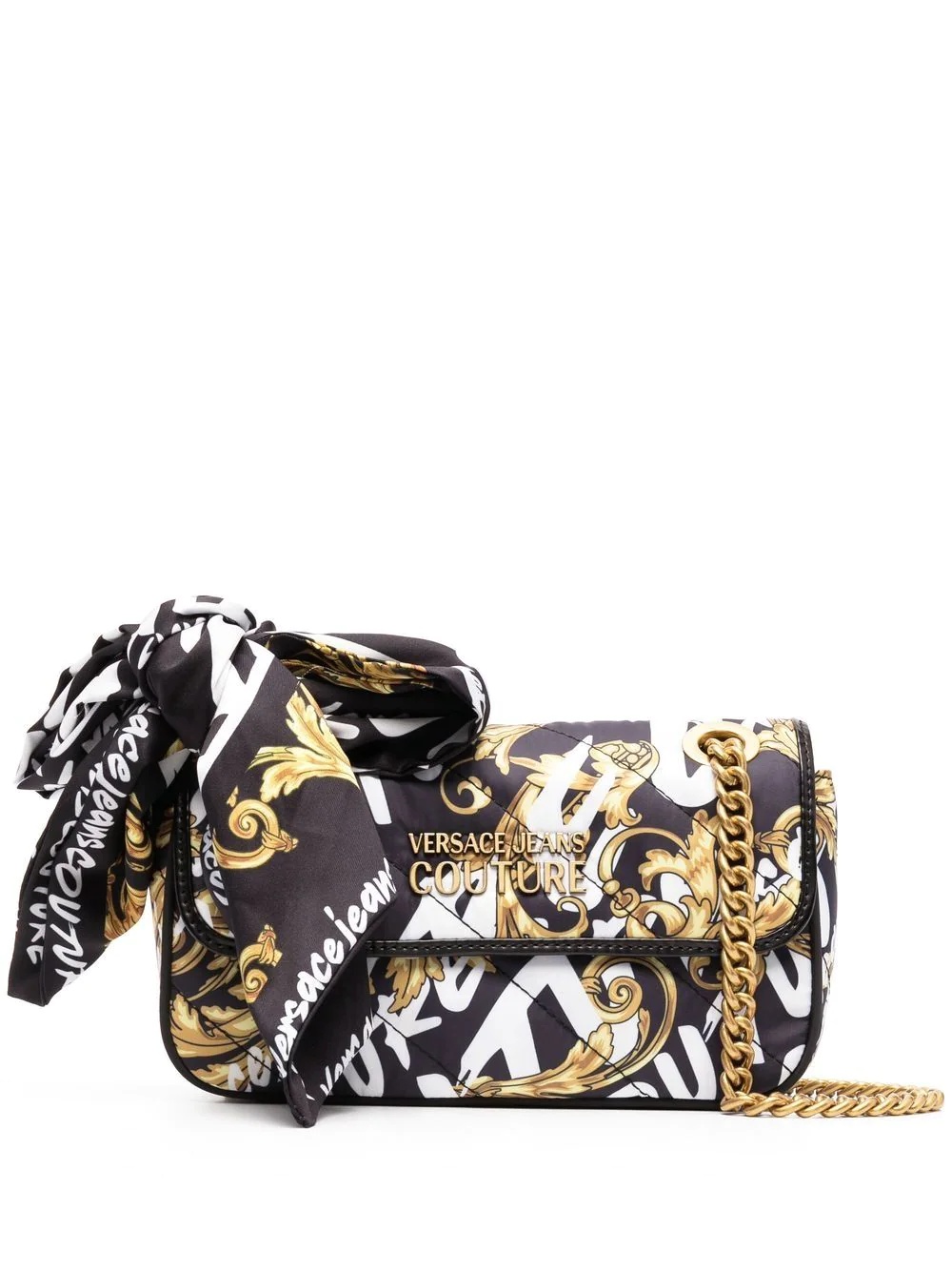 baroque-print crossbody bag - 1