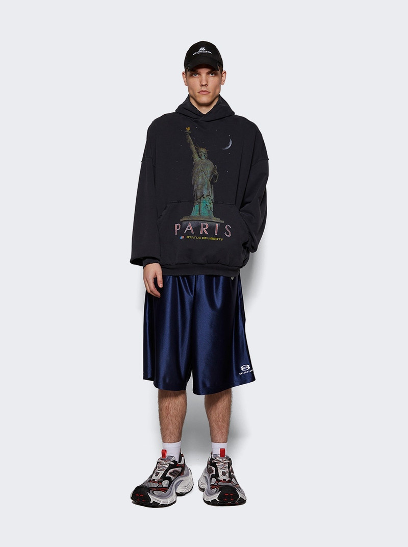 BALENCIAGA Paris Liberty Oversized Hoodie Faded Black outlook