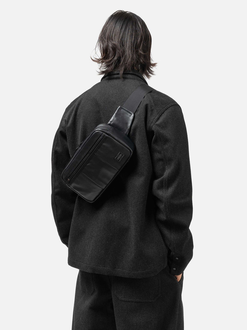 PORTER ALOOF Waist Bag Black outlook