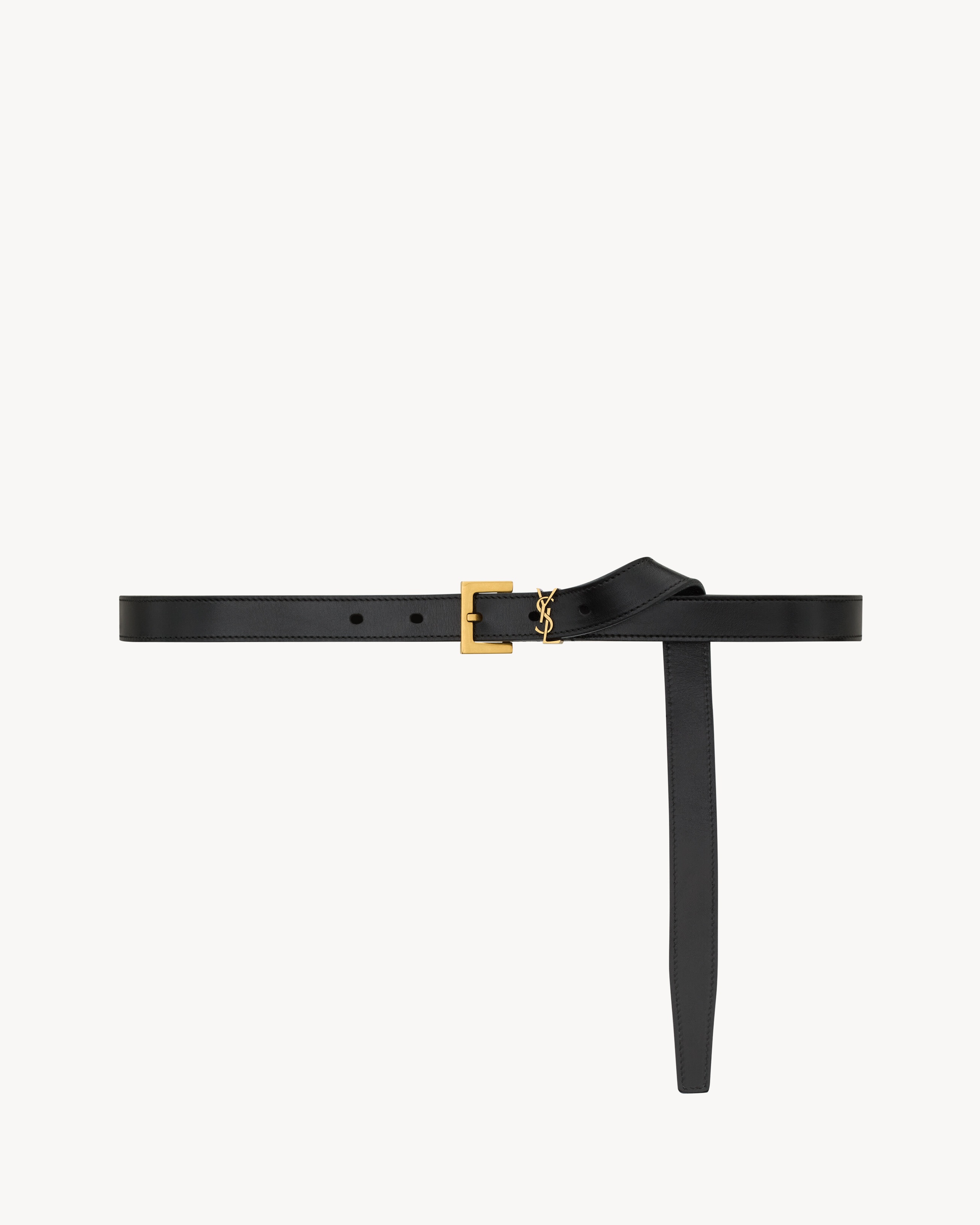 cassandre thin belt in vegetable-tanned leather - 1