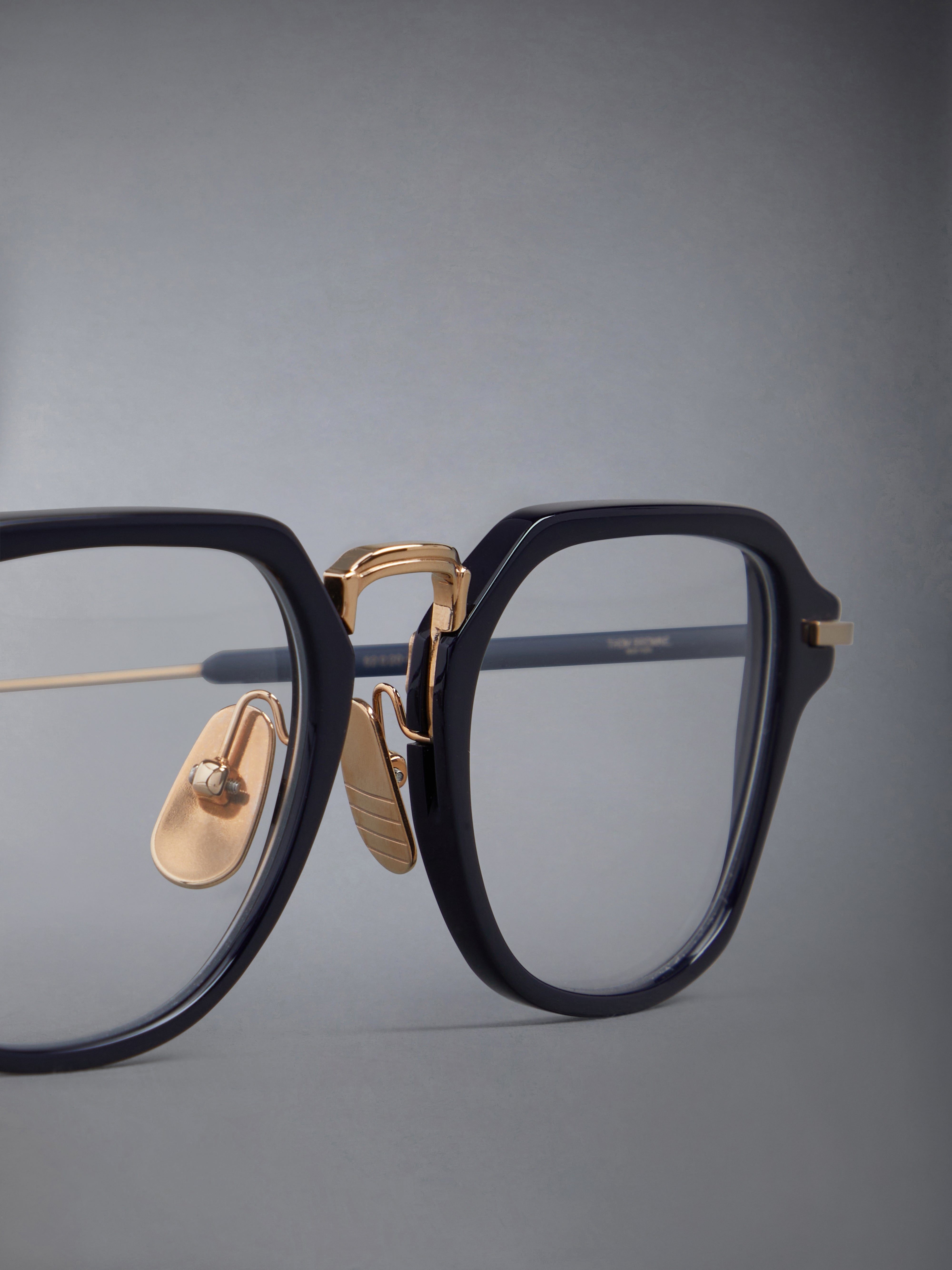 ACETATE AND TITANIUM RECTANGULAR EYEGLASSES - 5