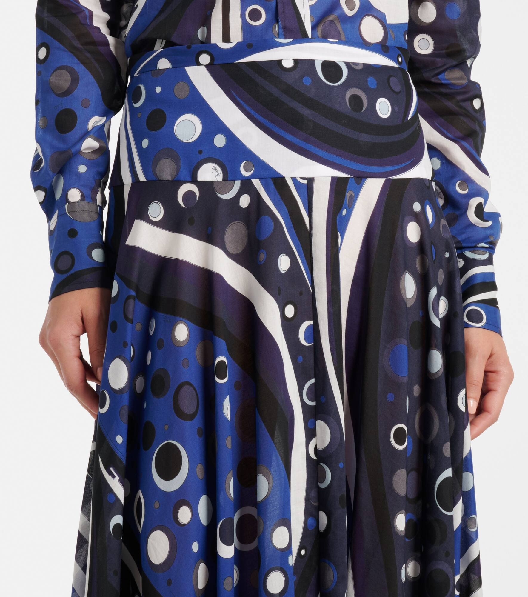 Printed cotton muslin maxi skirt - 4