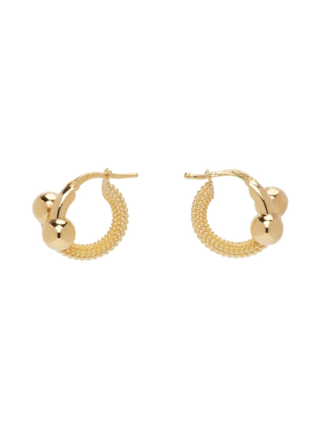 Gold Intreccio Hoop Earrings - 1