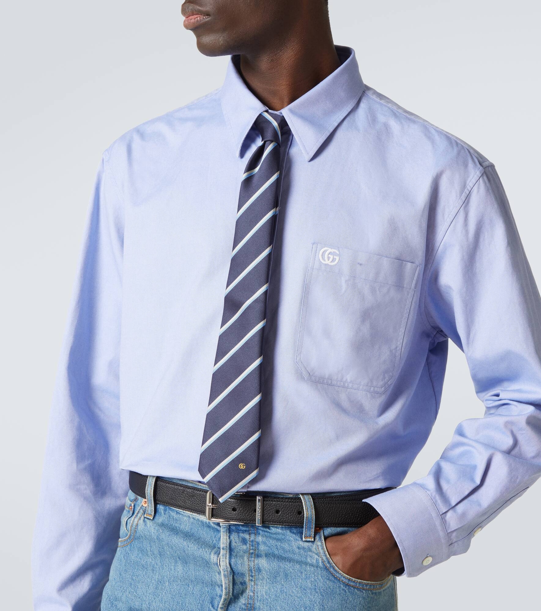 GG cotton Oxford shirt - 5