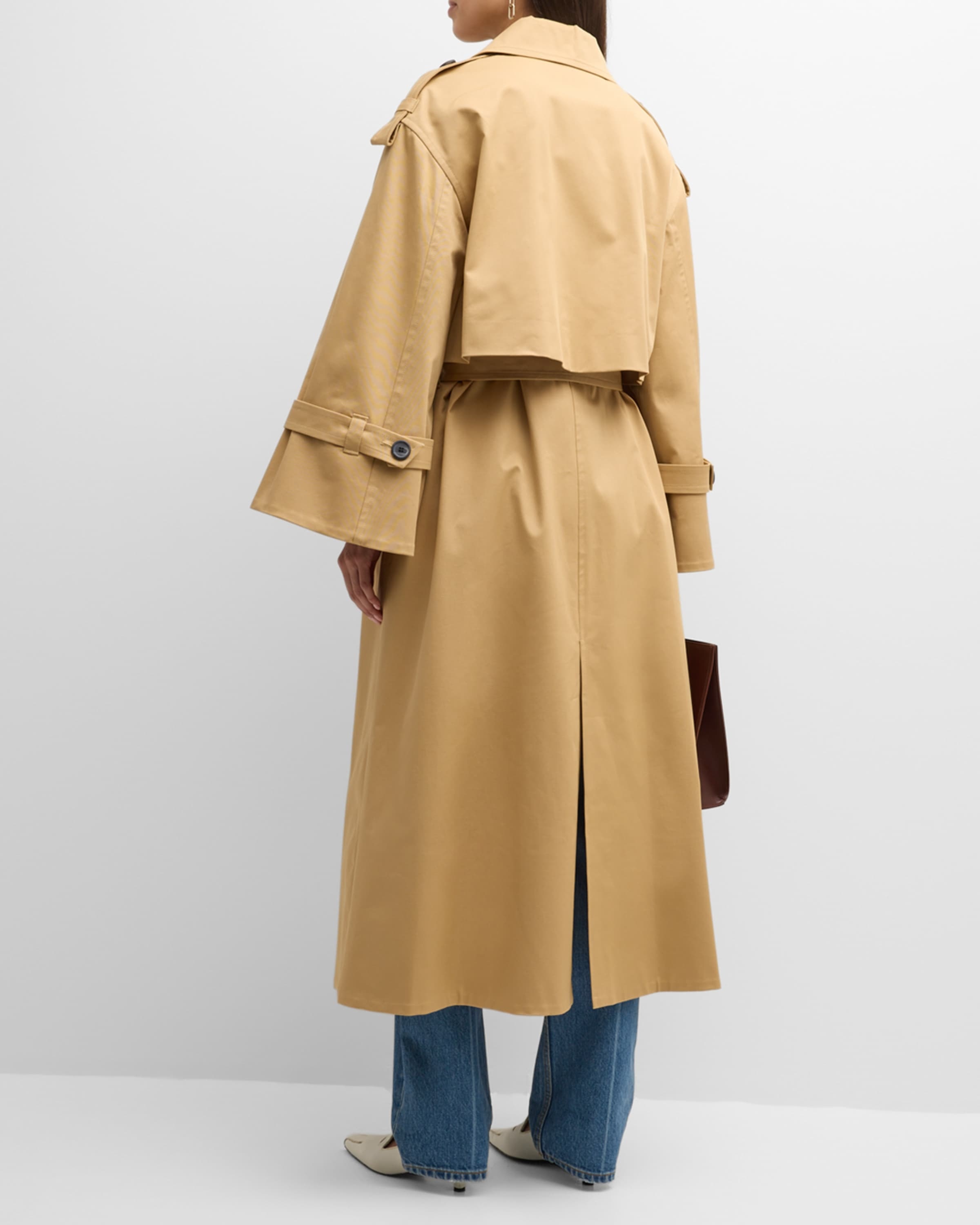 BY MALENE BIRGER Alanis Double-Breasted Cotton Twill Trench Coat ...