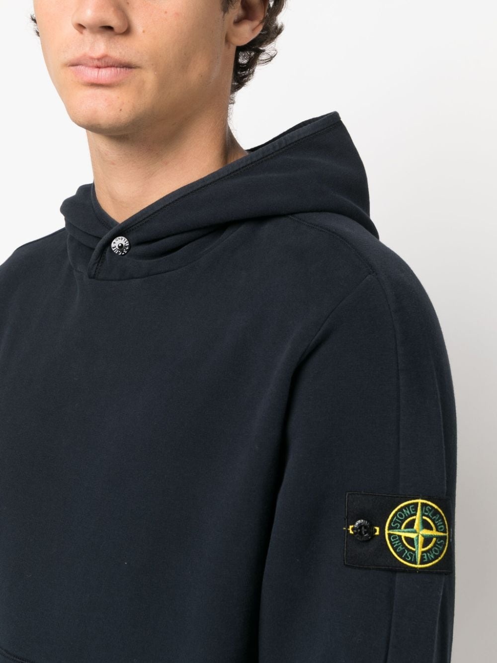 Compass-appliquÃ© cotton hoodie - 5