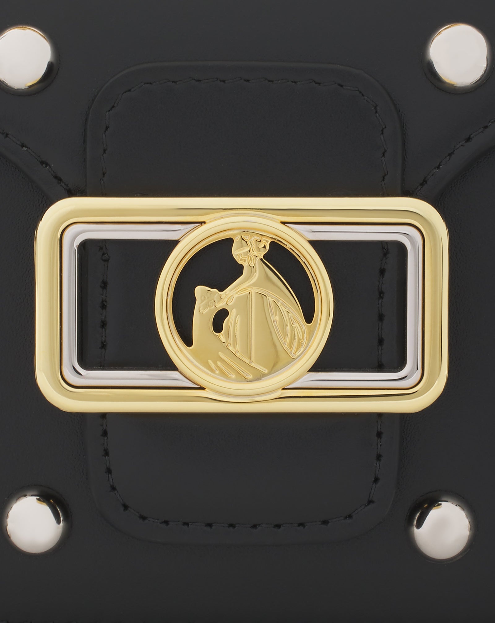 STUDDED LEATHER NANO PENCIL CAT BAG - 6