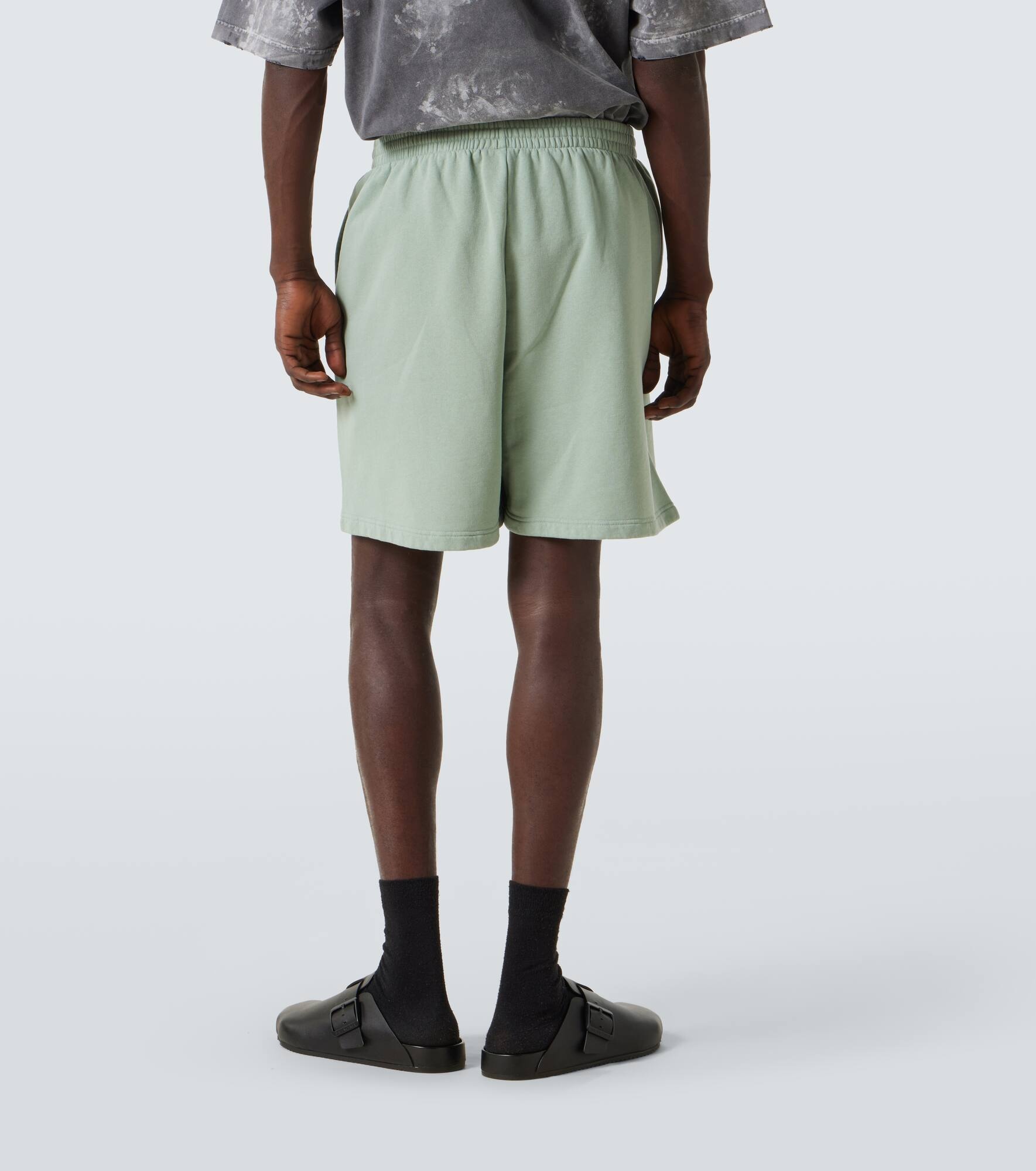 Logo cotton jersey shorts - 4