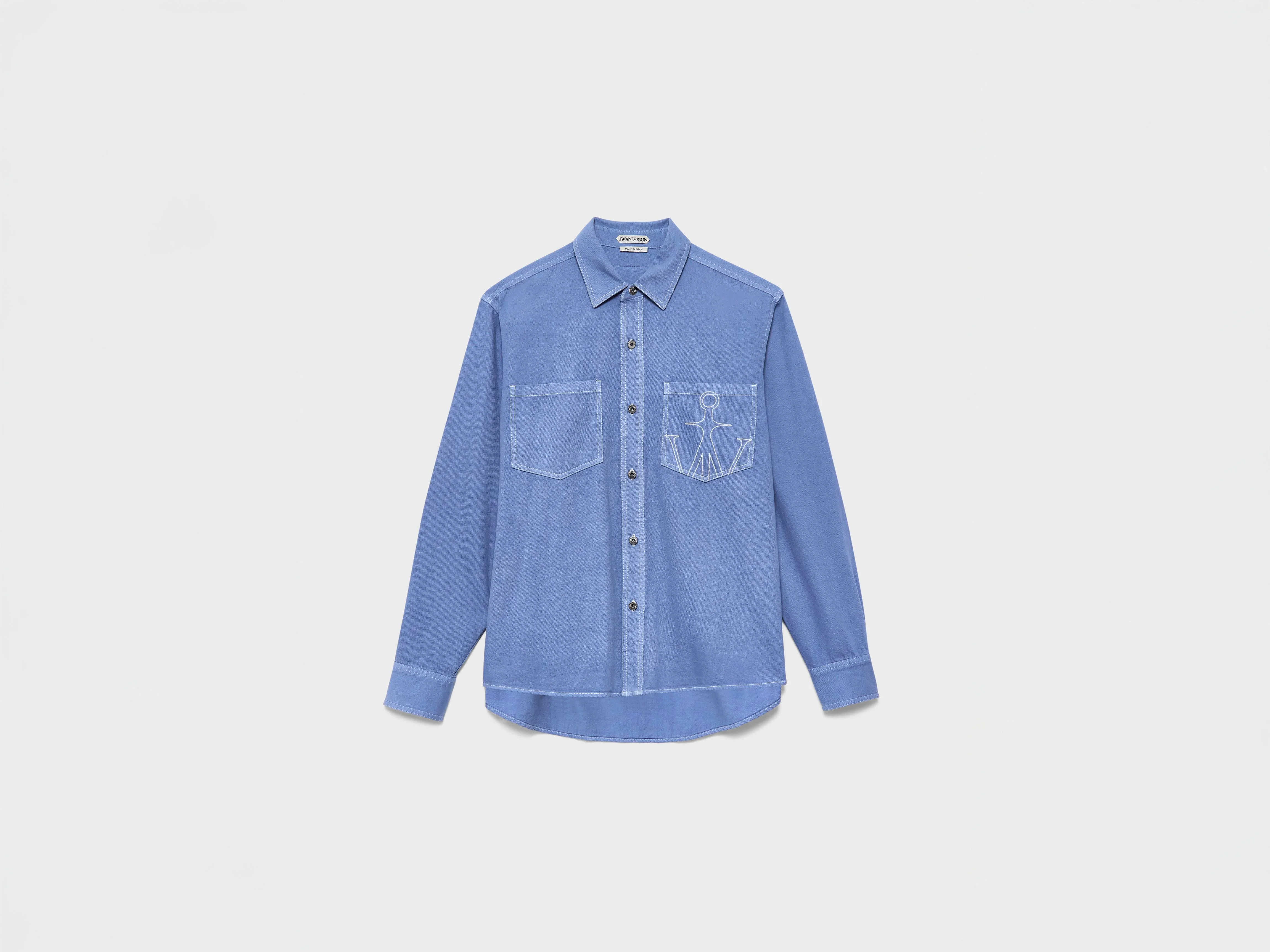 WOMENS OVERSIZED SHIRT IN FRENCH BLUE - 1