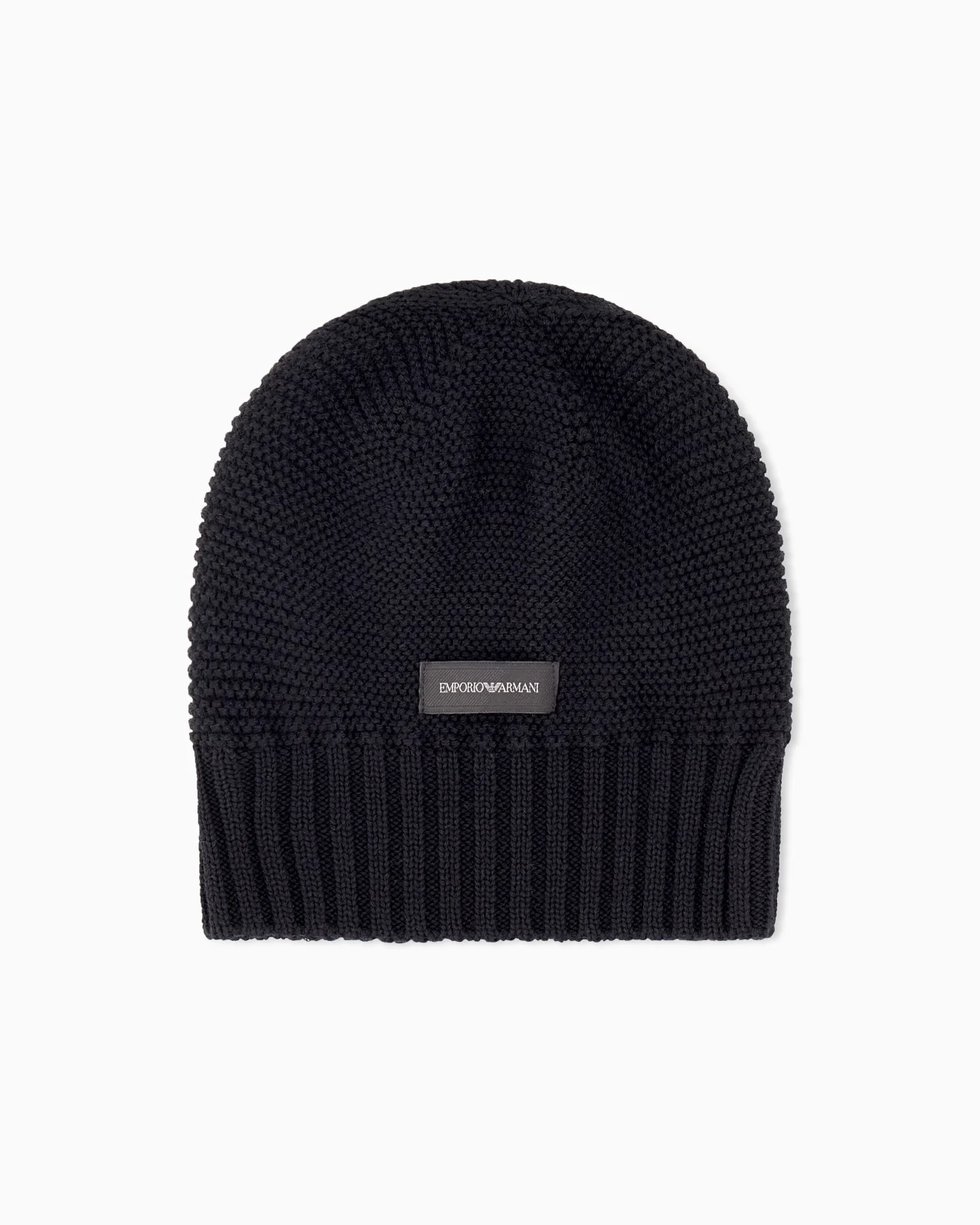 VIRGIN WOOL CABLE KNIT BEANIE WITH A RIBBED BOTTOM - 1