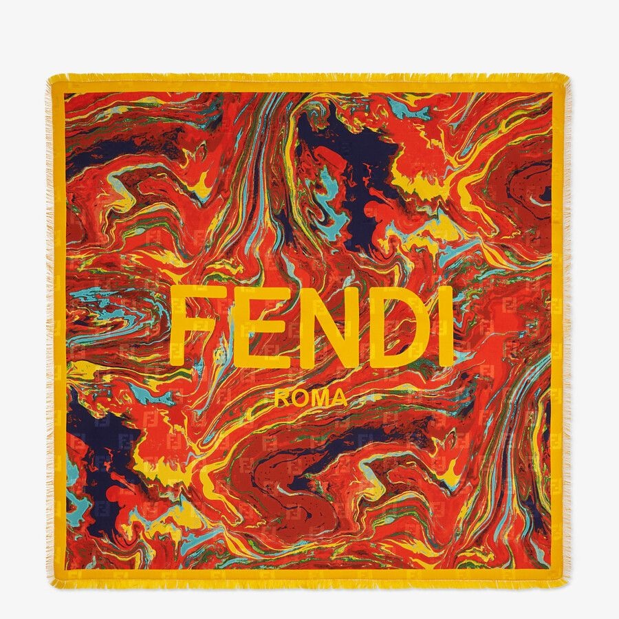 Multicolor silk foulard - 1