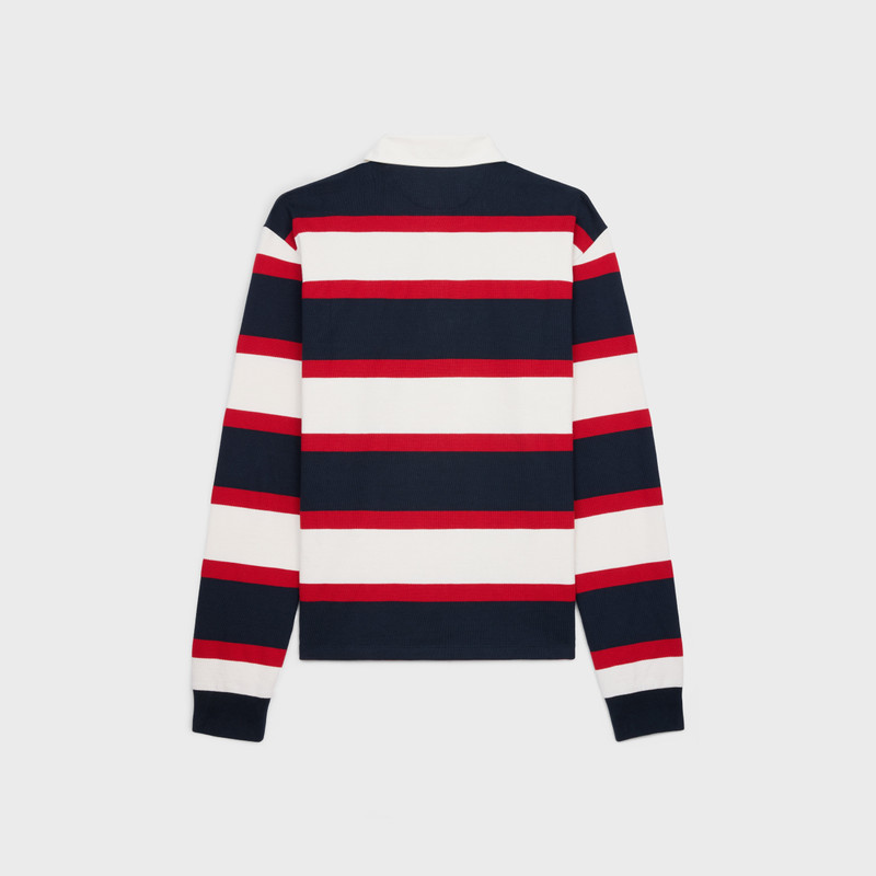 CELINE blason rugby polo shirt in striped jersey outlook