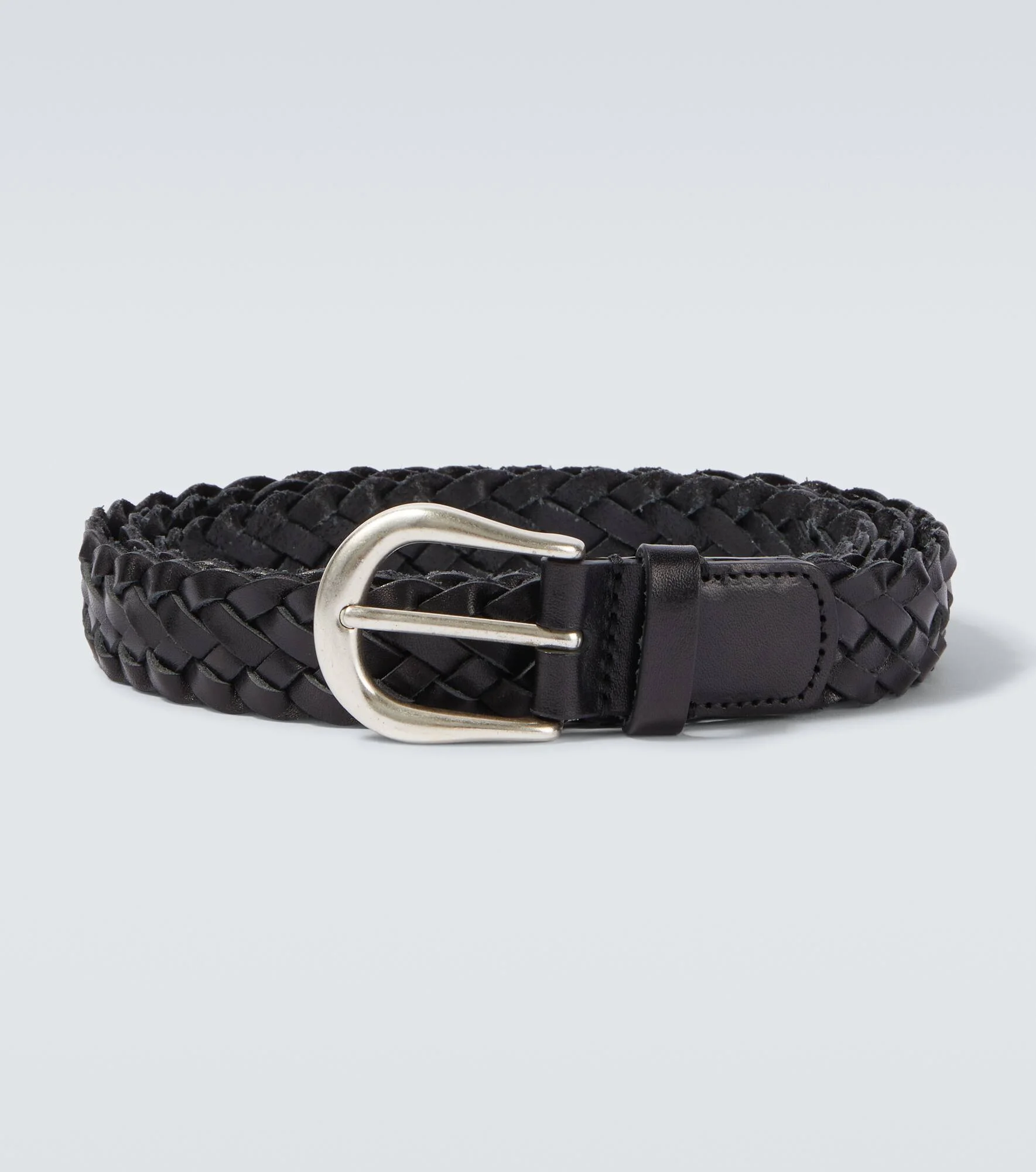 x Aaron Levine braided leather belt - 1