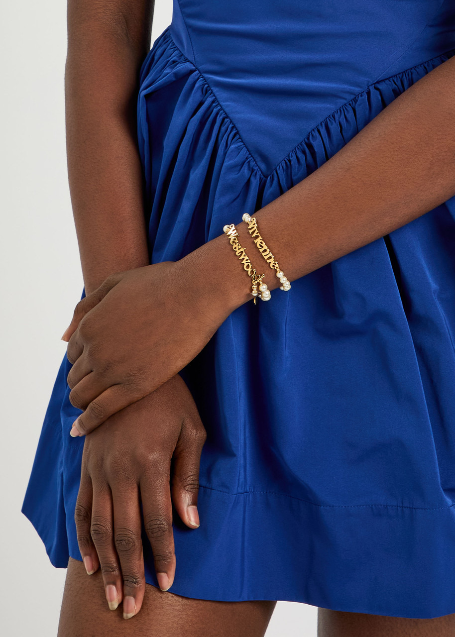 Vivienne Westwood Amelia Logo Faux Pearl Bracelets - 2