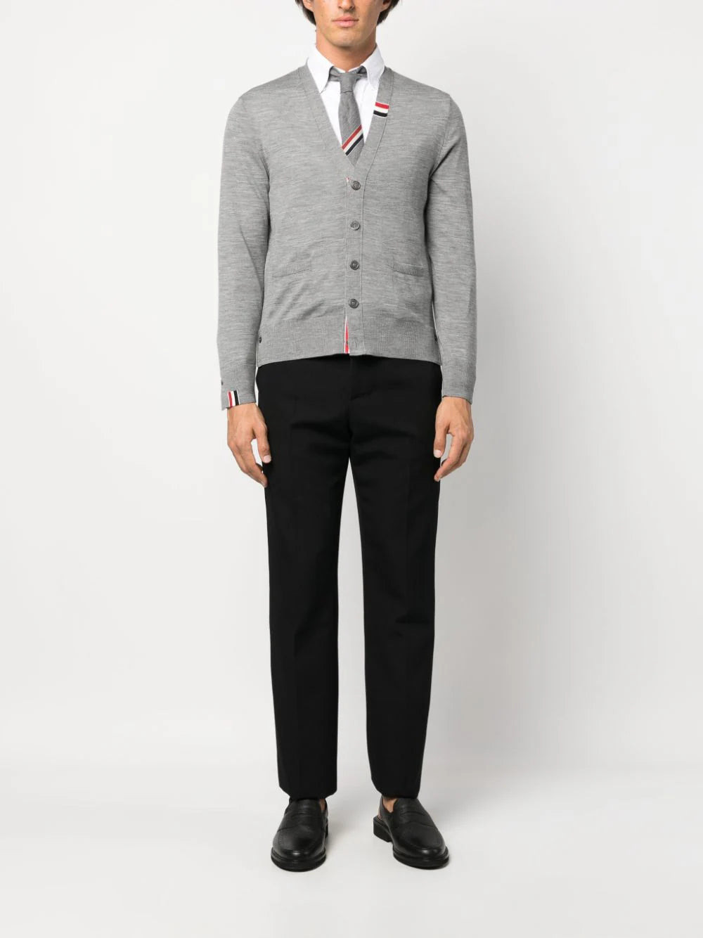 Thom Browne Men Cardigan With Buttons - 2