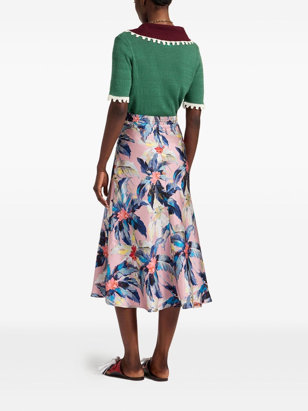 Lungomare floral-print midi skirt - 3