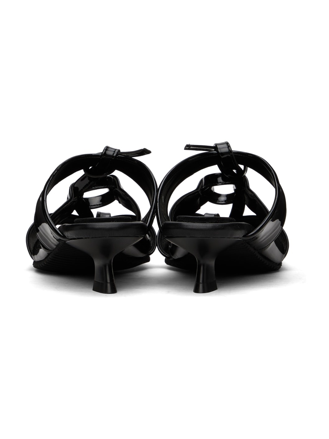 Black Diablo Twist Heeled Sandals - 2