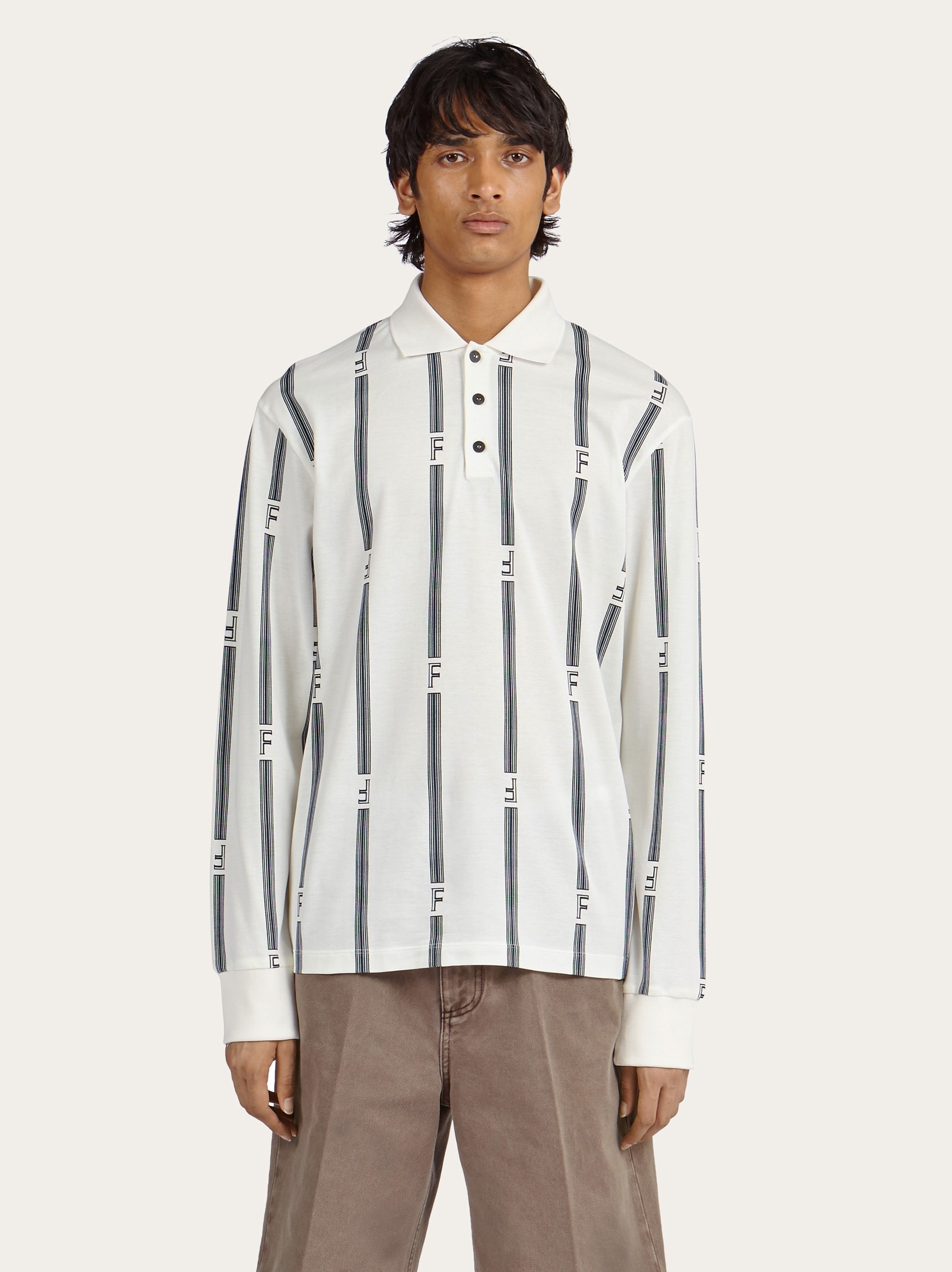 College stripes long sleeved polo - 2