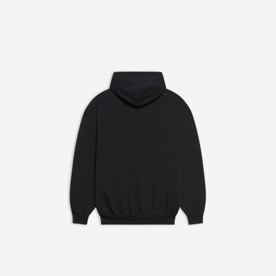 BALENCIAGA Men's Bb Pixel Medium Fit Hoodie in Black outlook