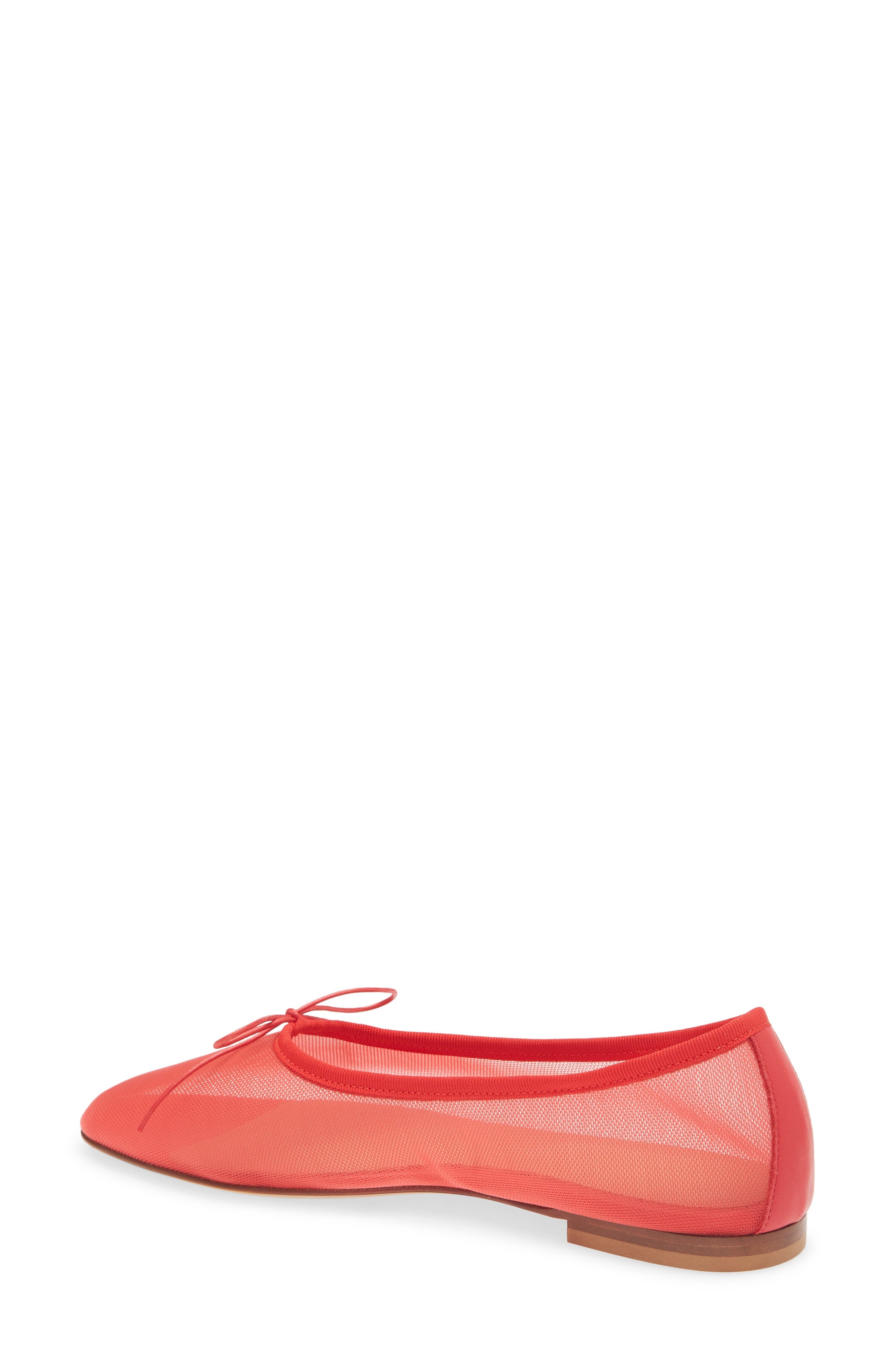 Mansur Gavriel Dream Mesh Ballerina Flat in Bright Red at Nordstrom - 2