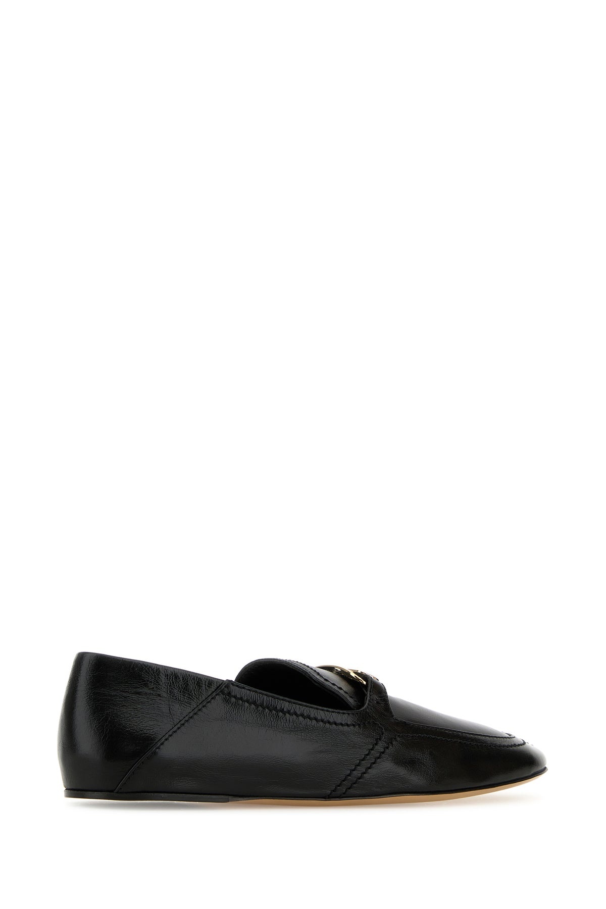 Black leather Elaine loafers - 3