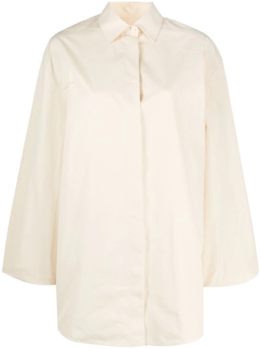 puff-sleeve oversize shirt - 1