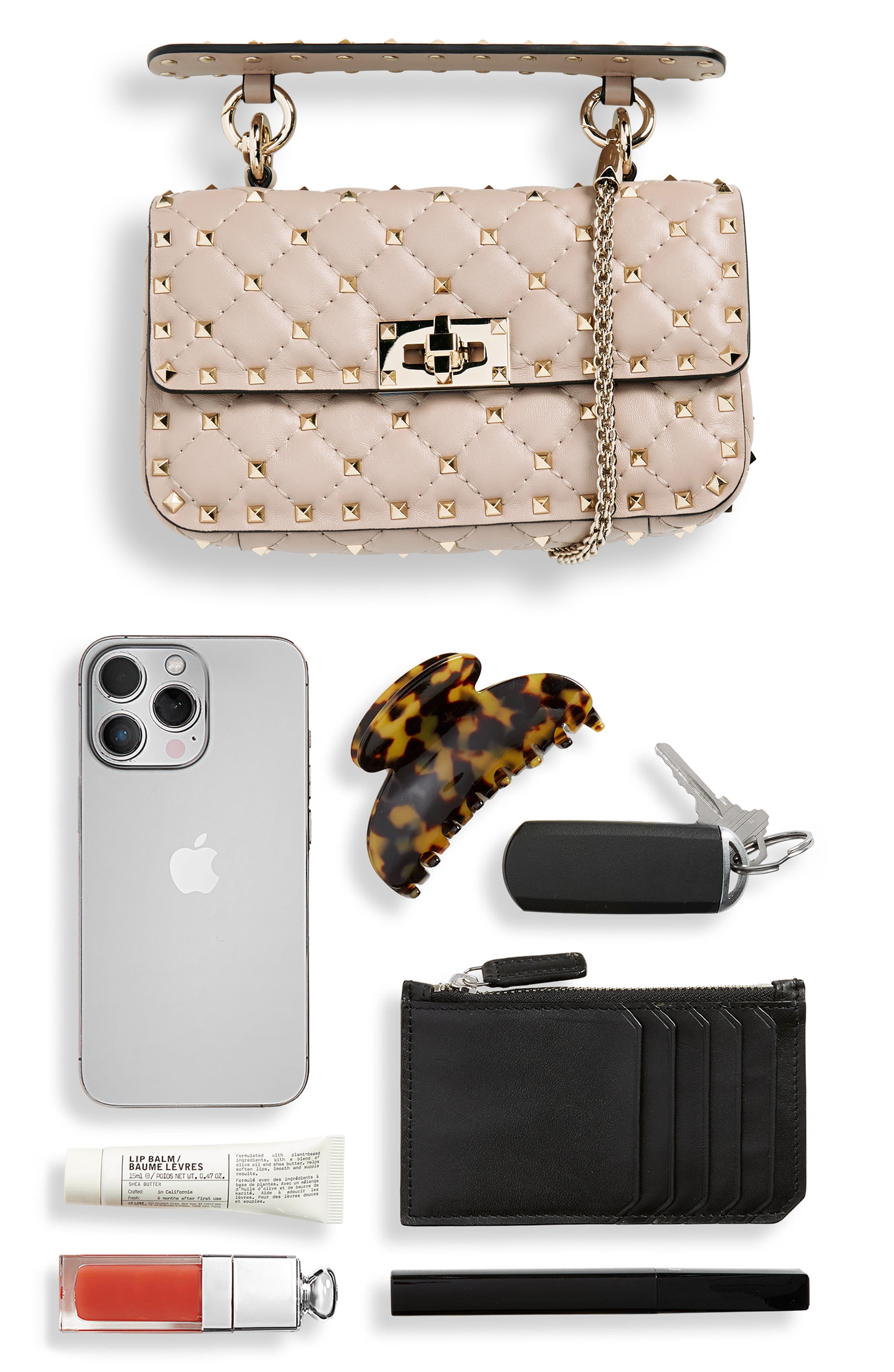 Small Rockstud Leather Shoulder Bag - 7