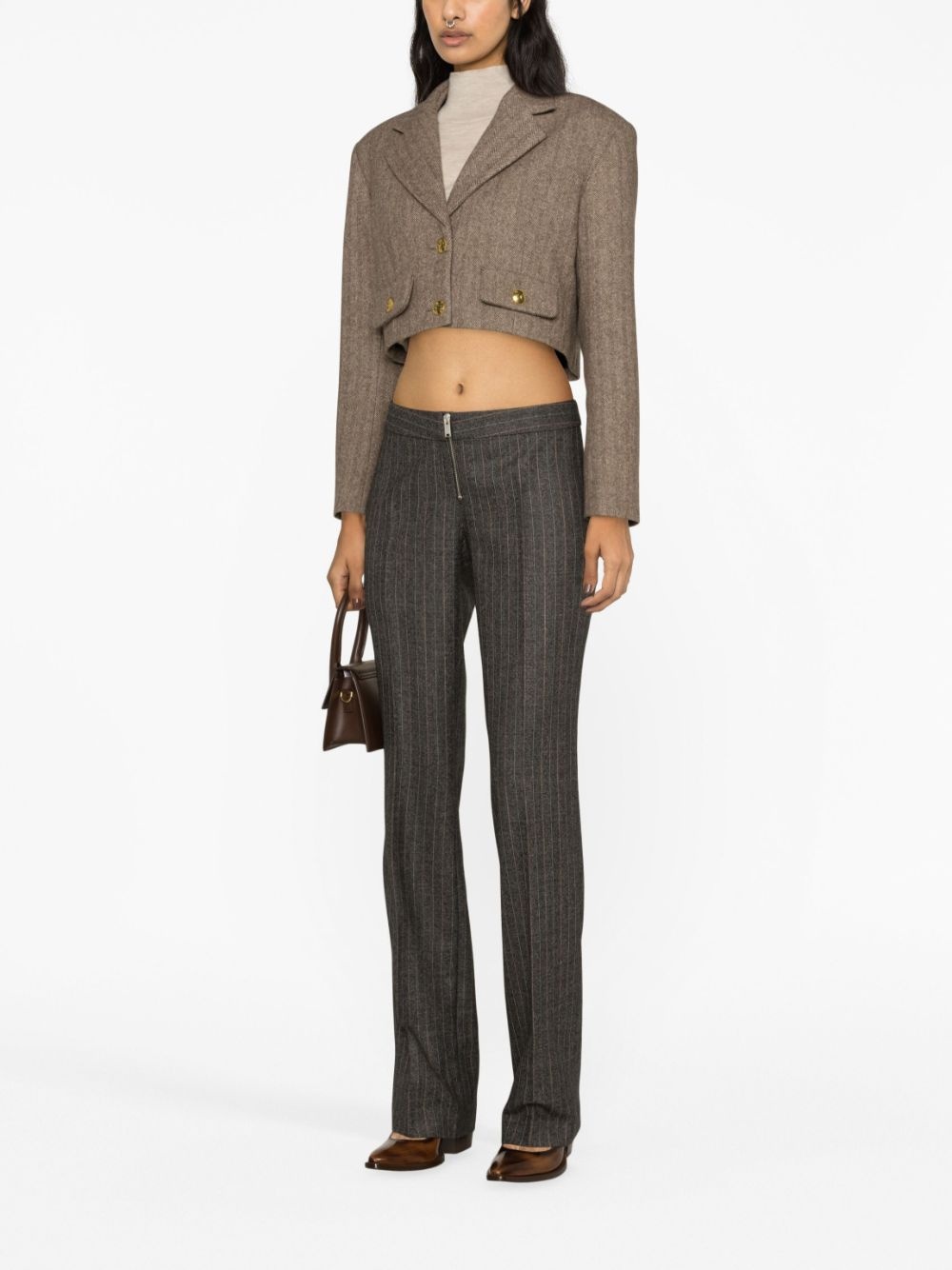 low-rise wool trousers - 2