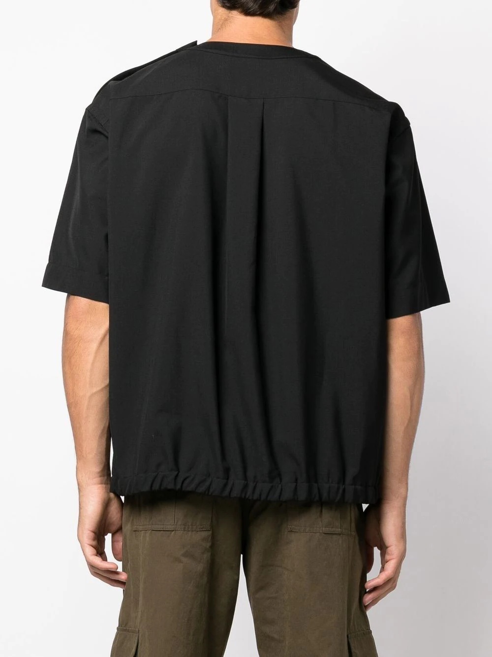 elasticated-hem short-sleeve T-shirt - 4