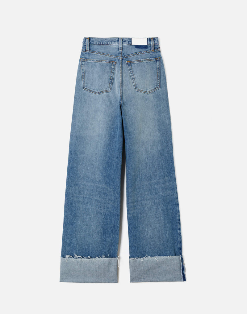 High Rise Wide Leg Cuff - Vintage Biker Blue 2