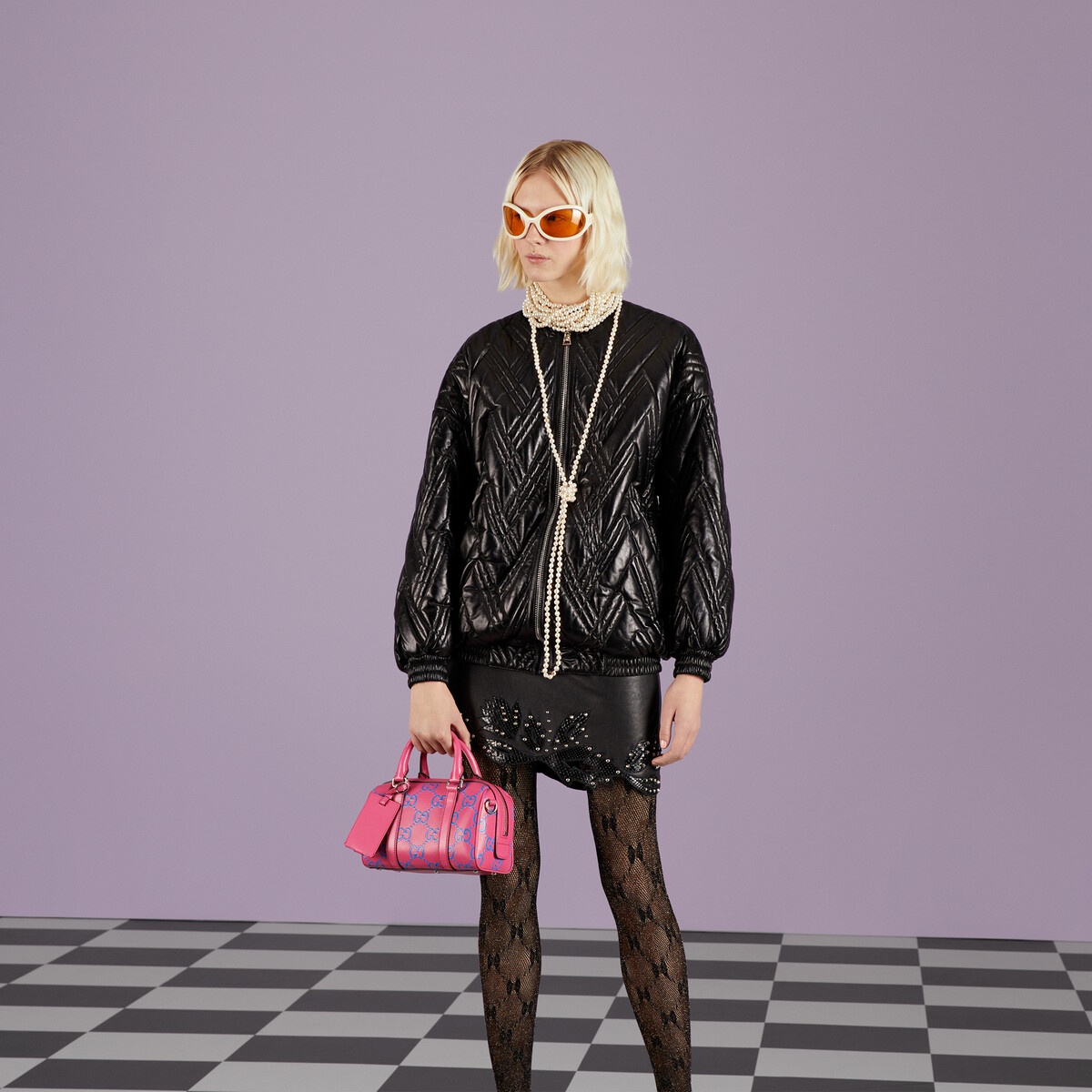 GG embossed mini duffle bag - 4
