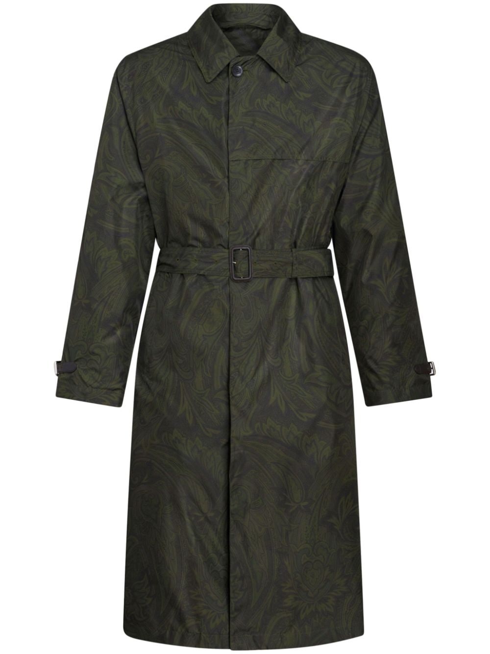 paisley-print padded coat - 1