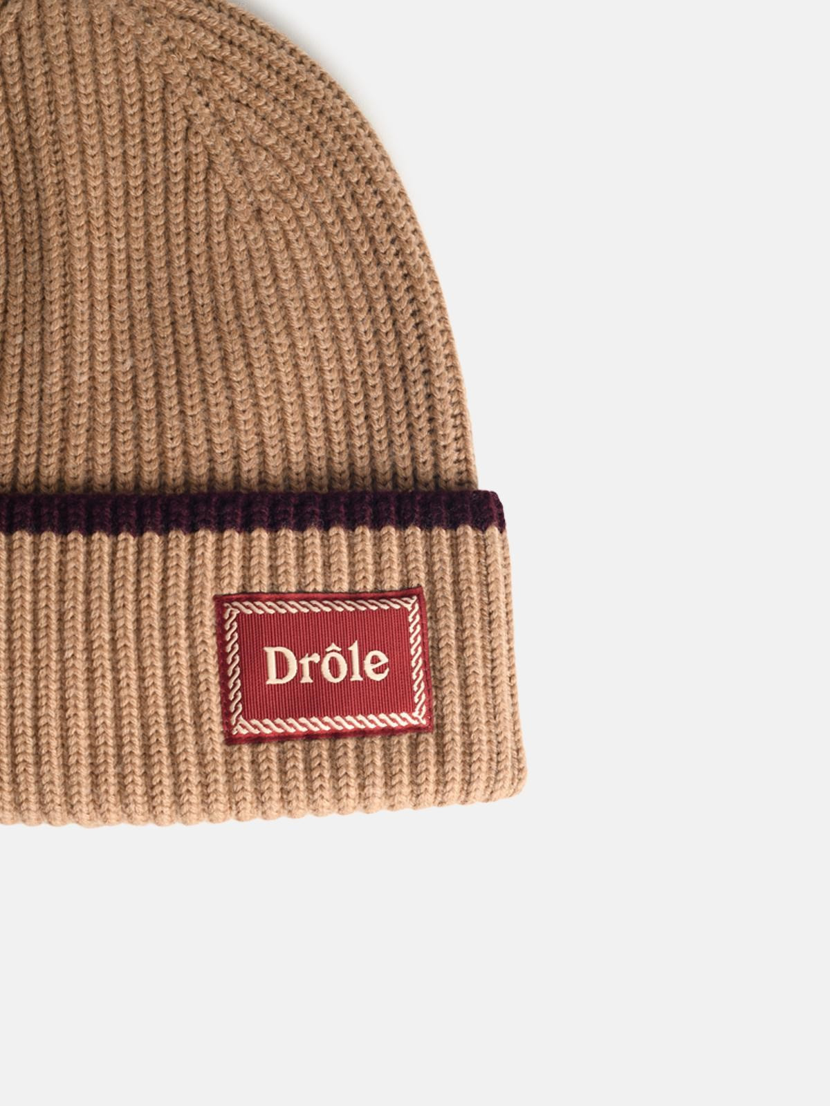 'LE BONNET LAINE' BEIGE MERINO WOOL BEANIE - 3