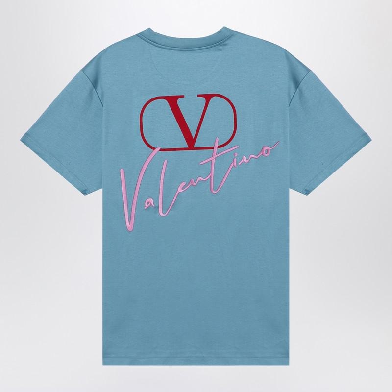 Valentino Garavani Valentino Light T-Shirt With Vlogo Signature Print - 3