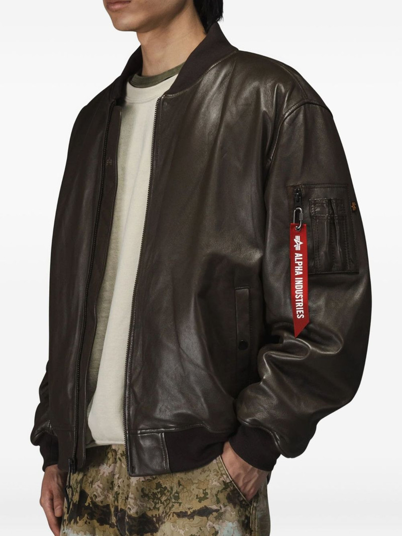 ALPHA INDUSTRIES MA-1 leather jacket outlook