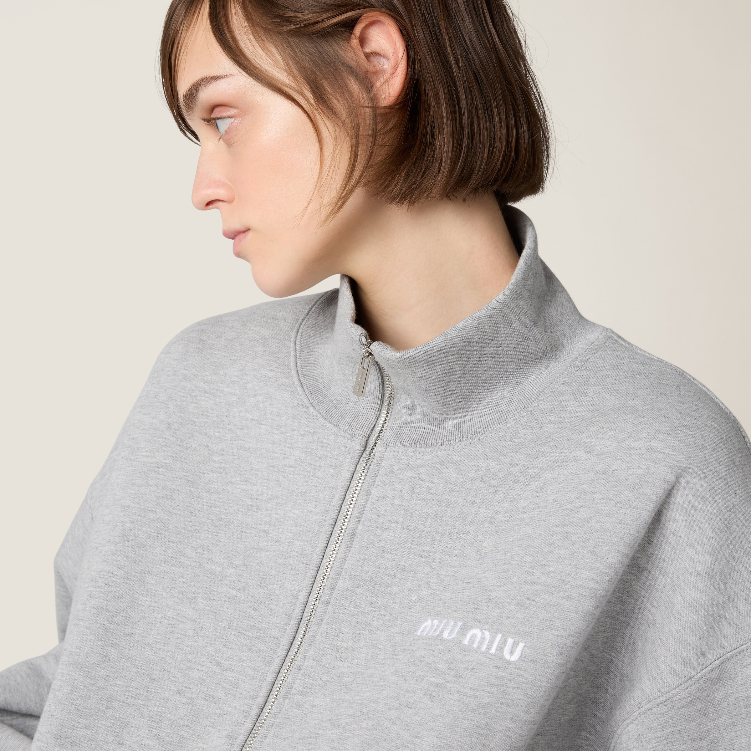 Cotton fleece zipper sweatshirt - 5