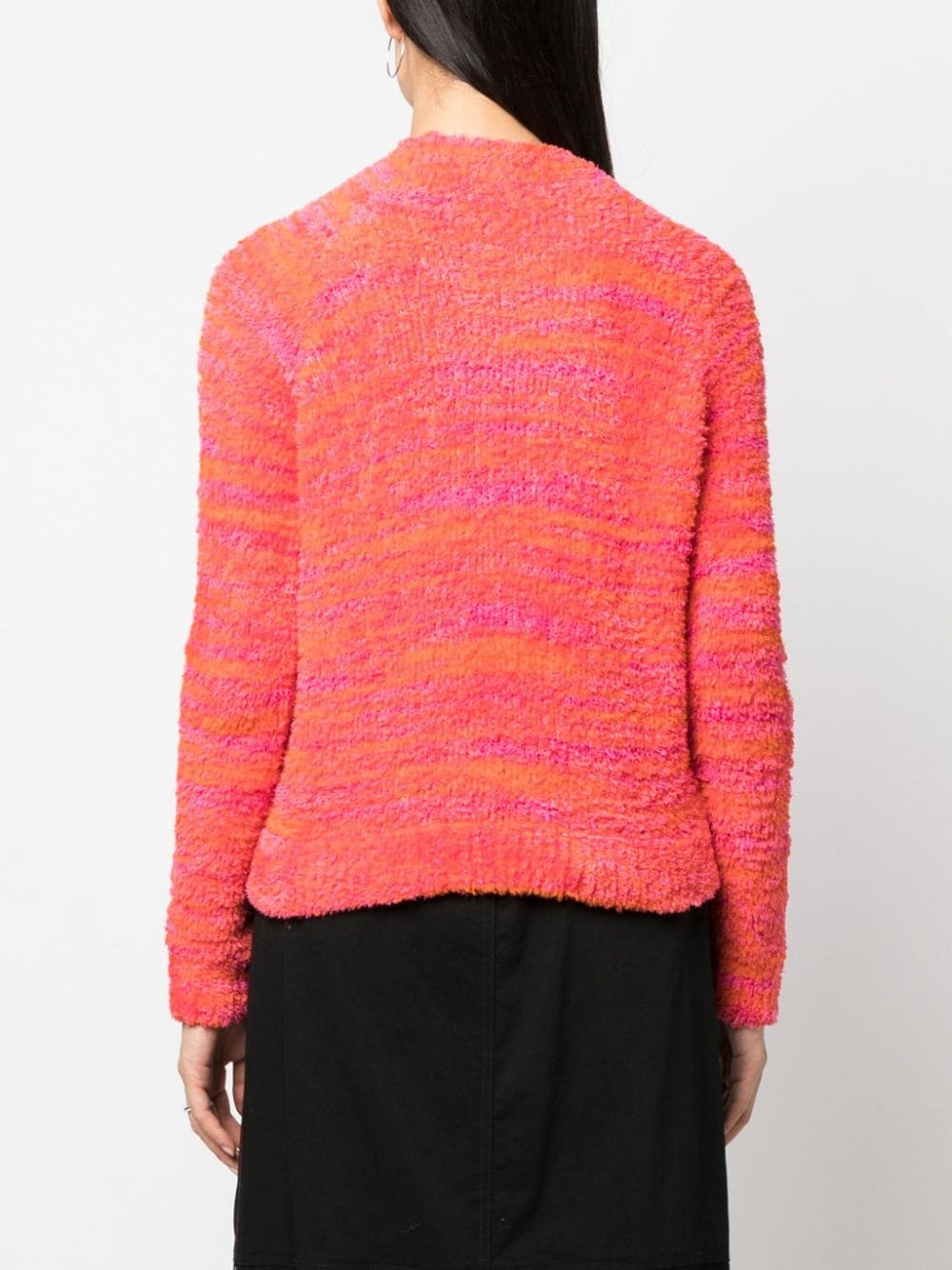 logo-plaque towelling-finish jumper - 4