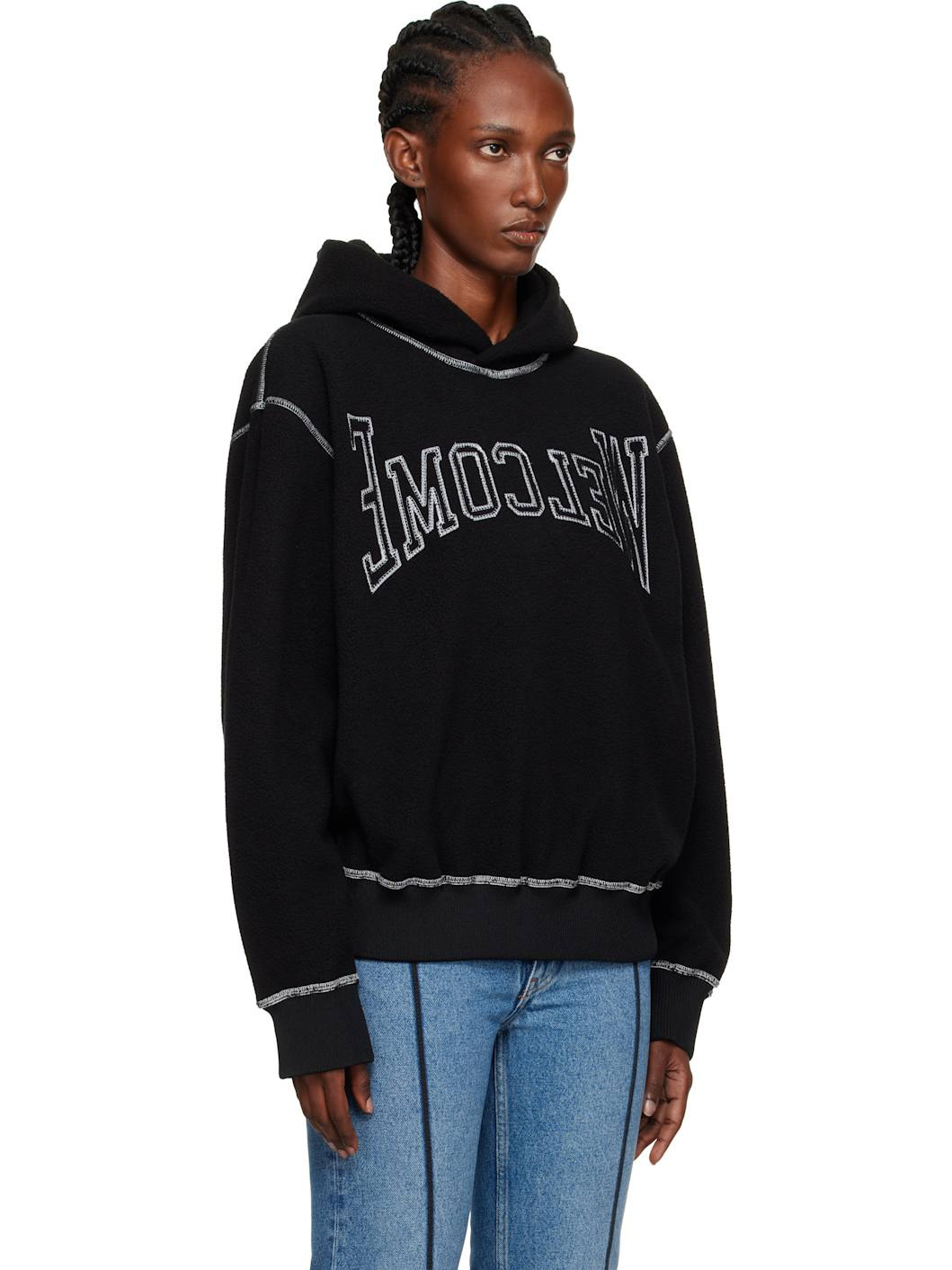 Black 'Welcome' Hoodie - 2