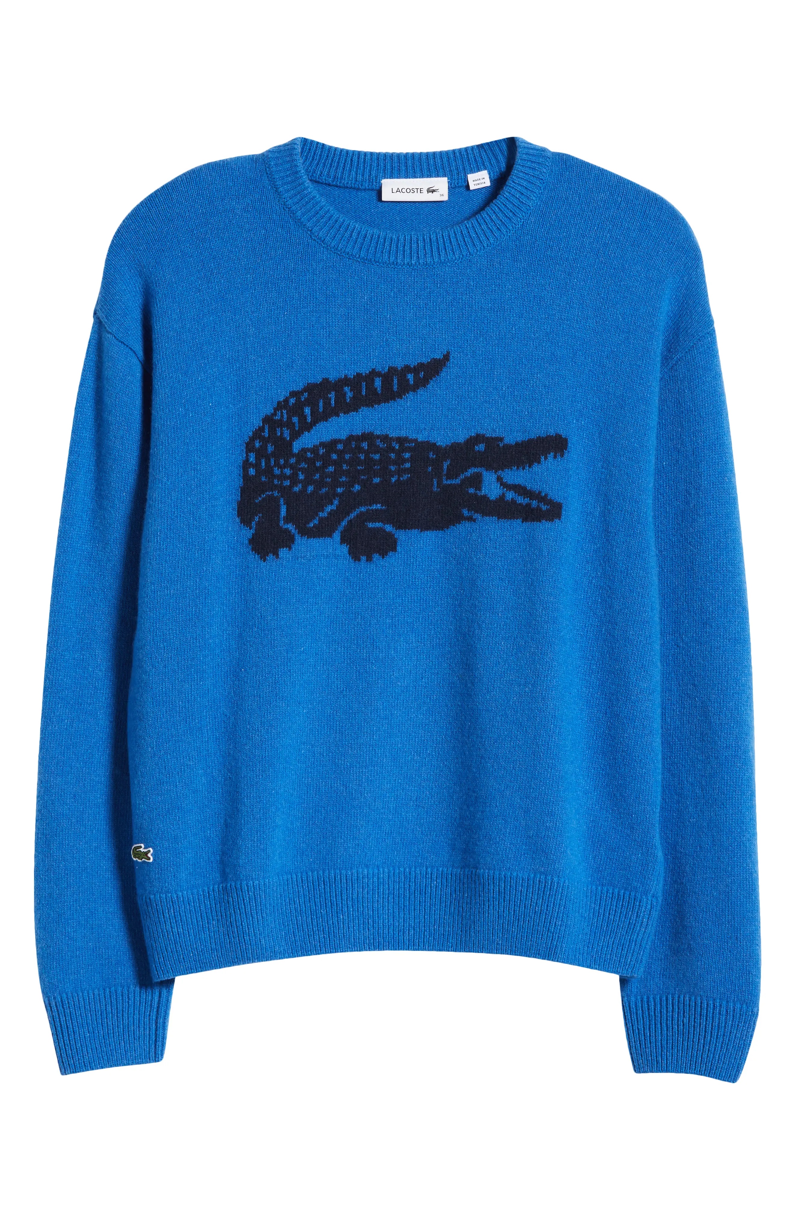 Big Croc Cashmere & Wool Crewneck Sweater in Iq2 Hilo/Marine - 5