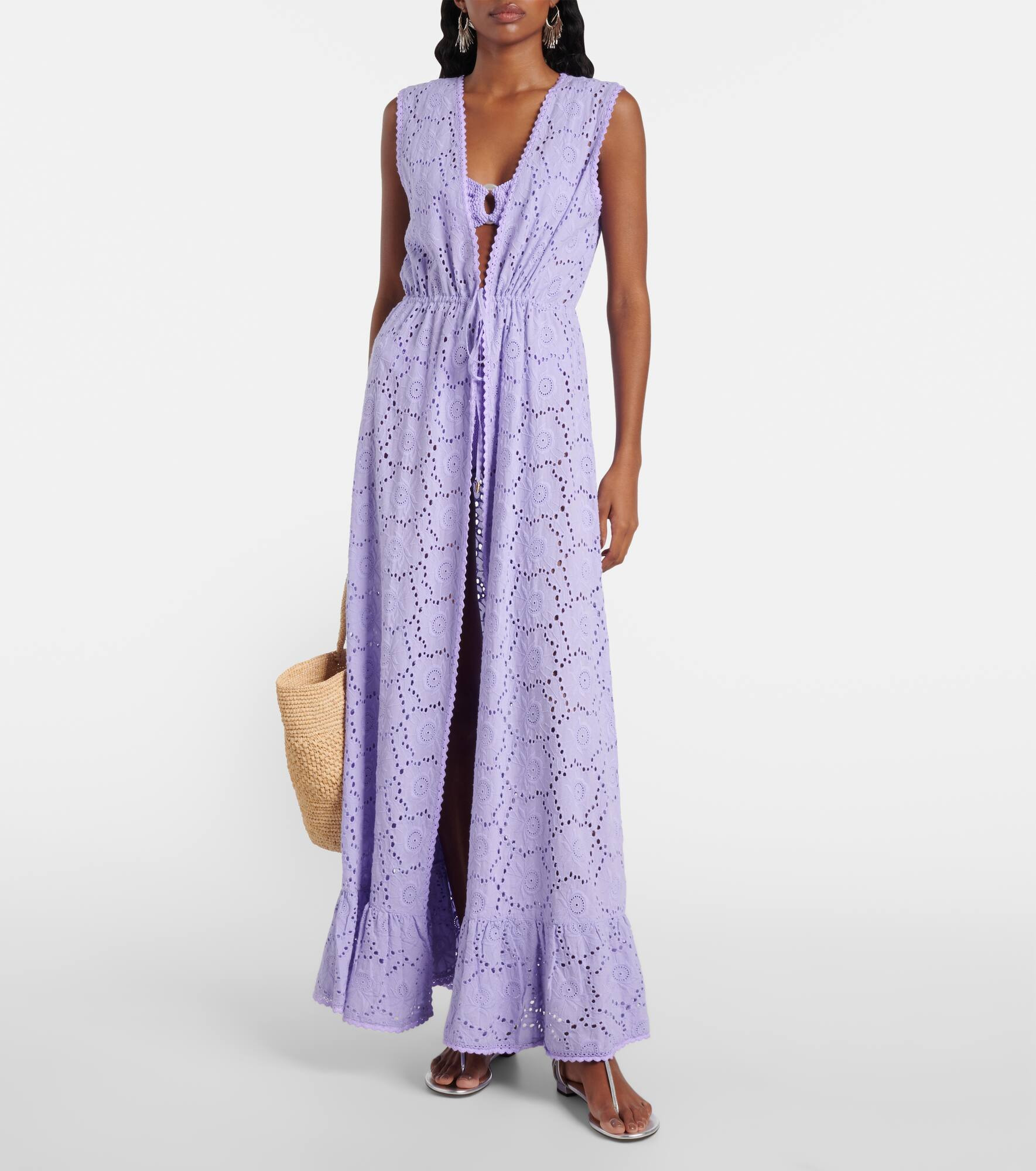 Tessa cotton lace beach cover-up - 2