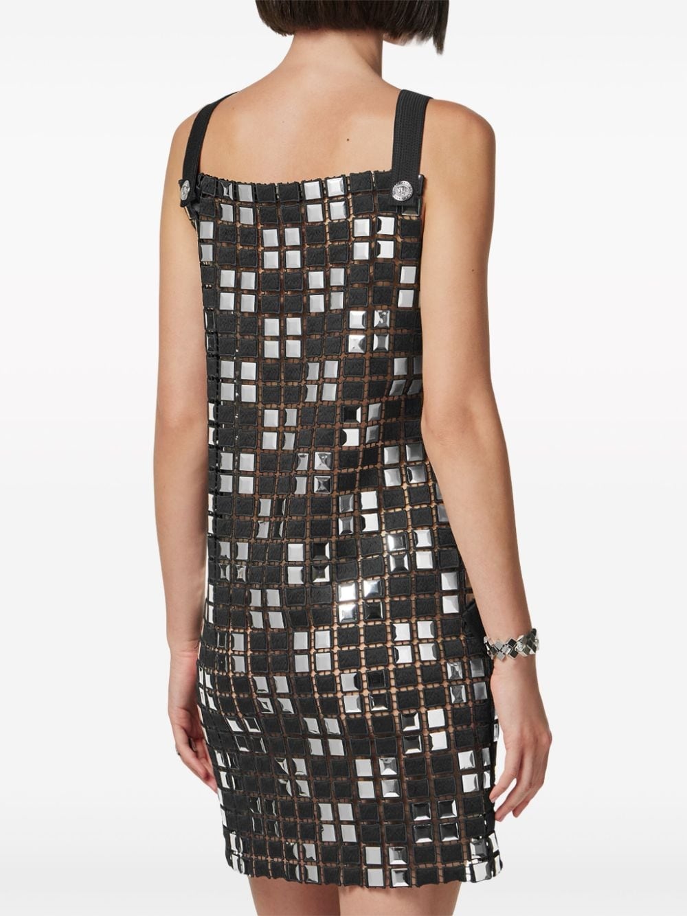 panelled sleeveless dress - 4