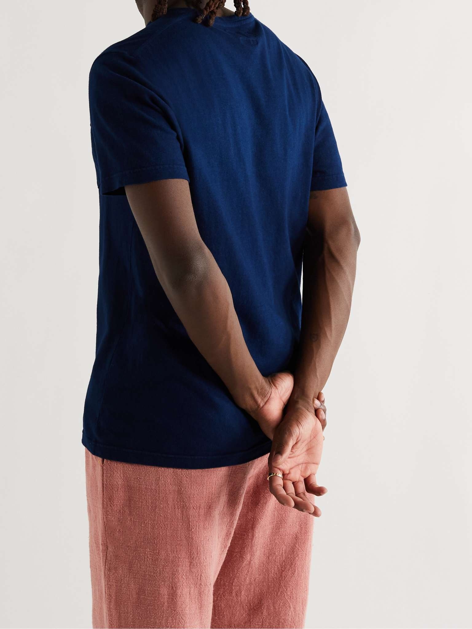 Indigo-Dyed Slub Cotton-Jersey T-Shirt - 4