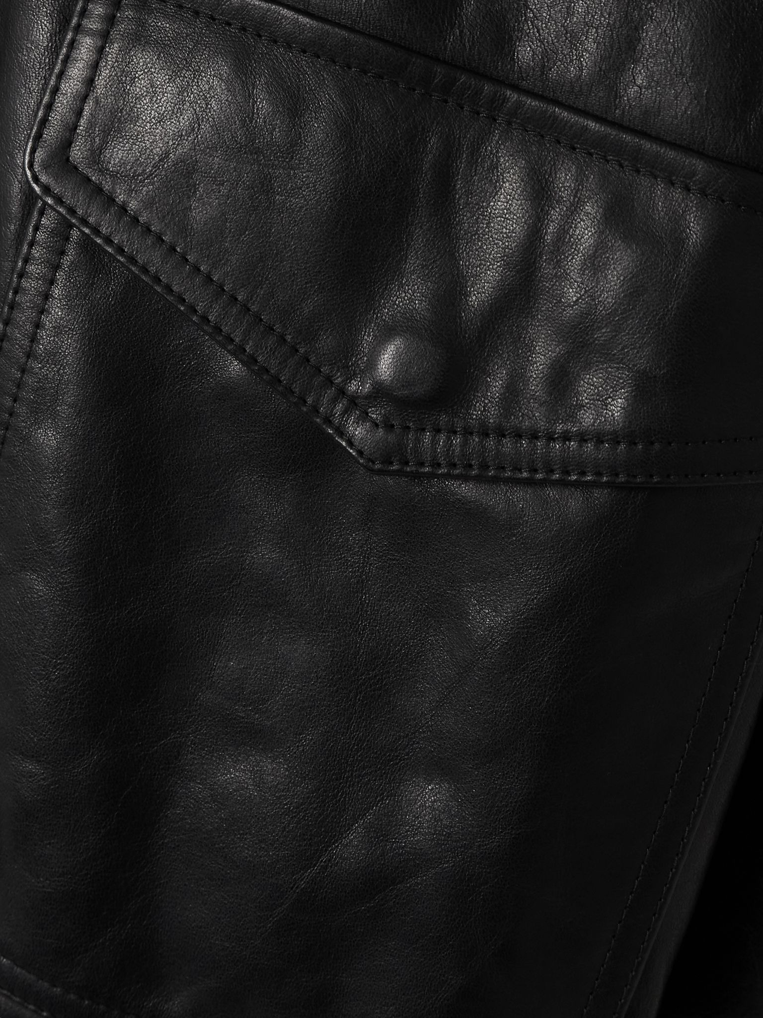 Viper oversized leather jacket Black - 5