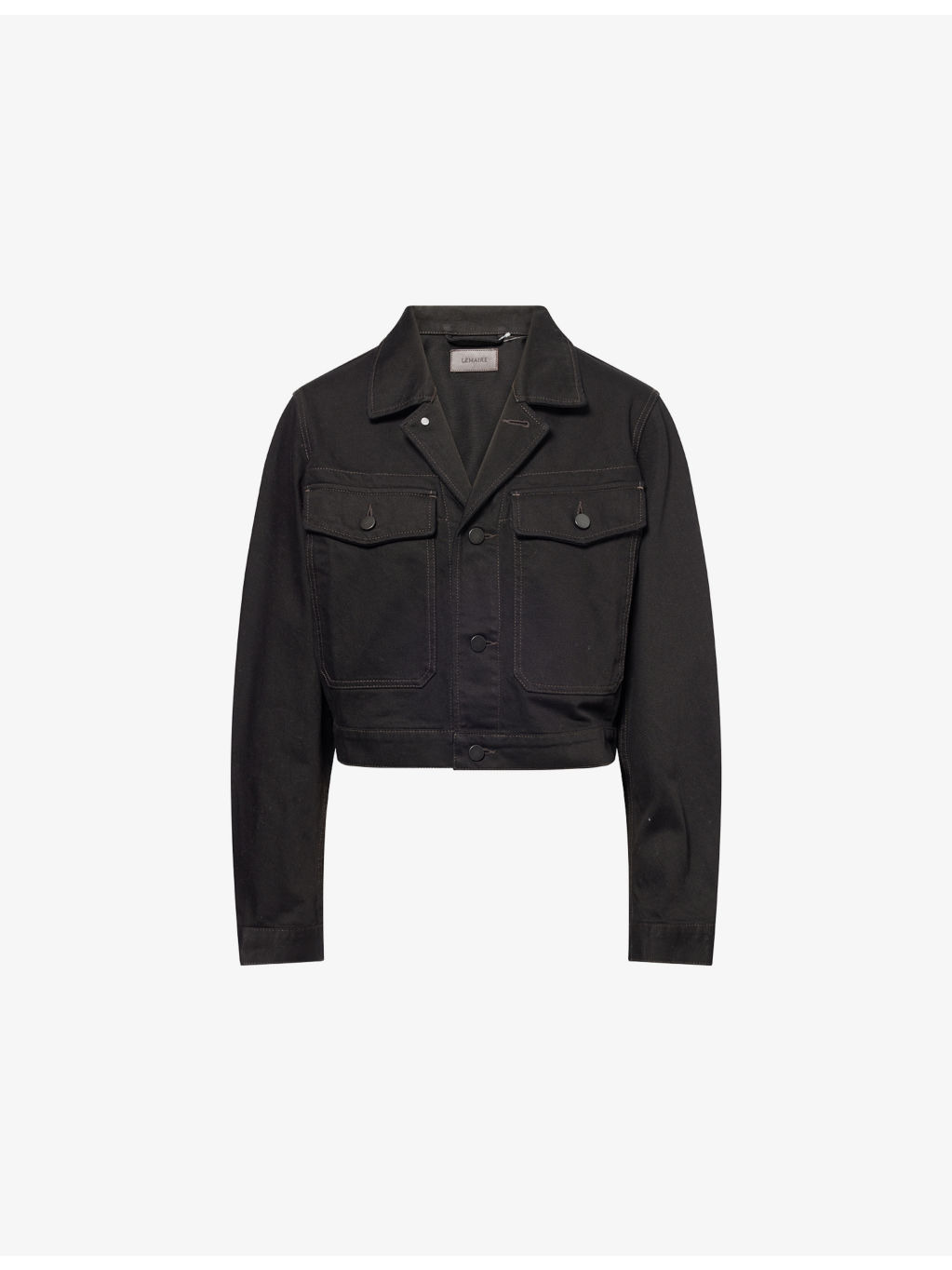 Cropped Blouson Denim Jacket - 1