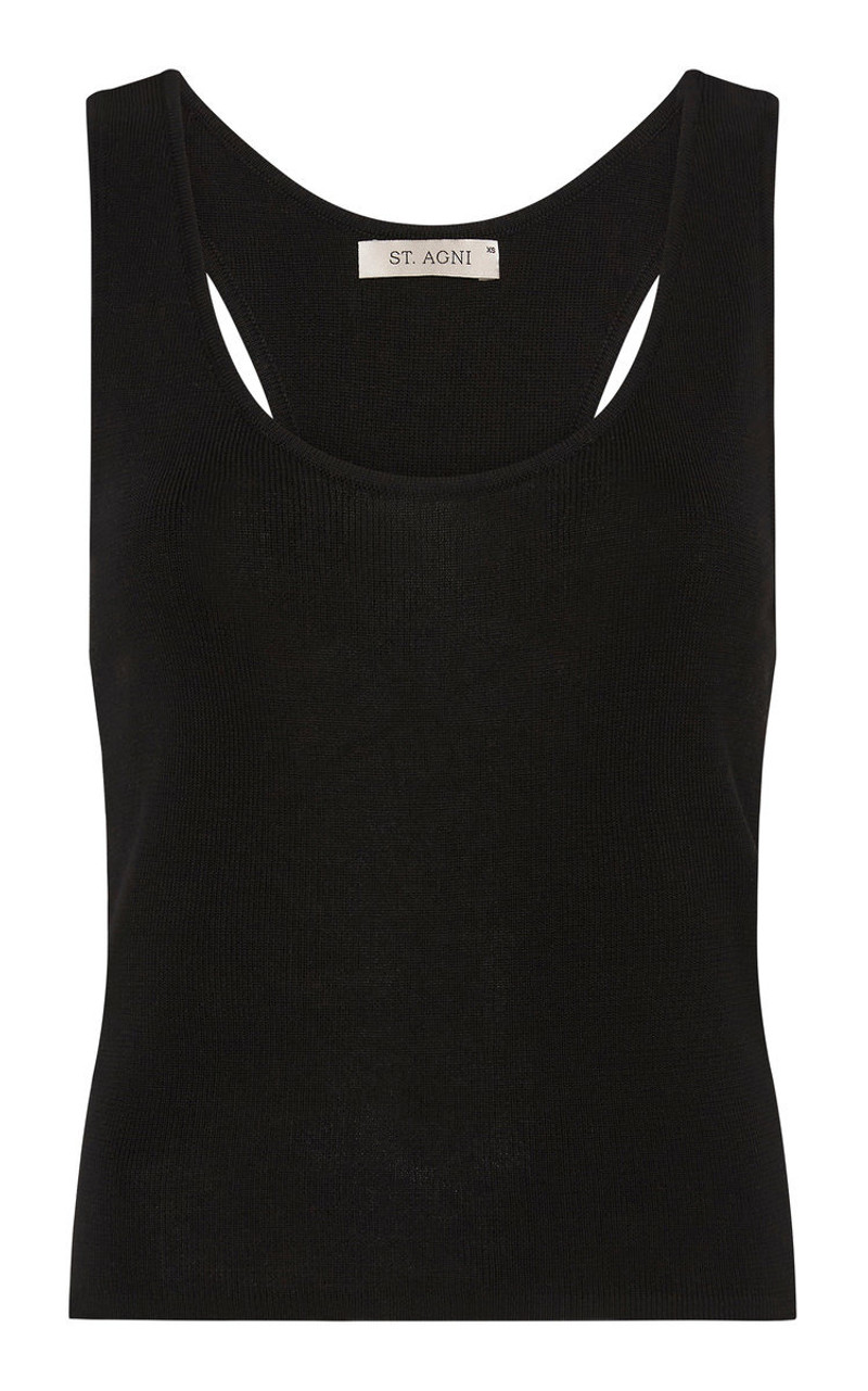 ST. AGNI Racer Back Knit Top neutral outlook