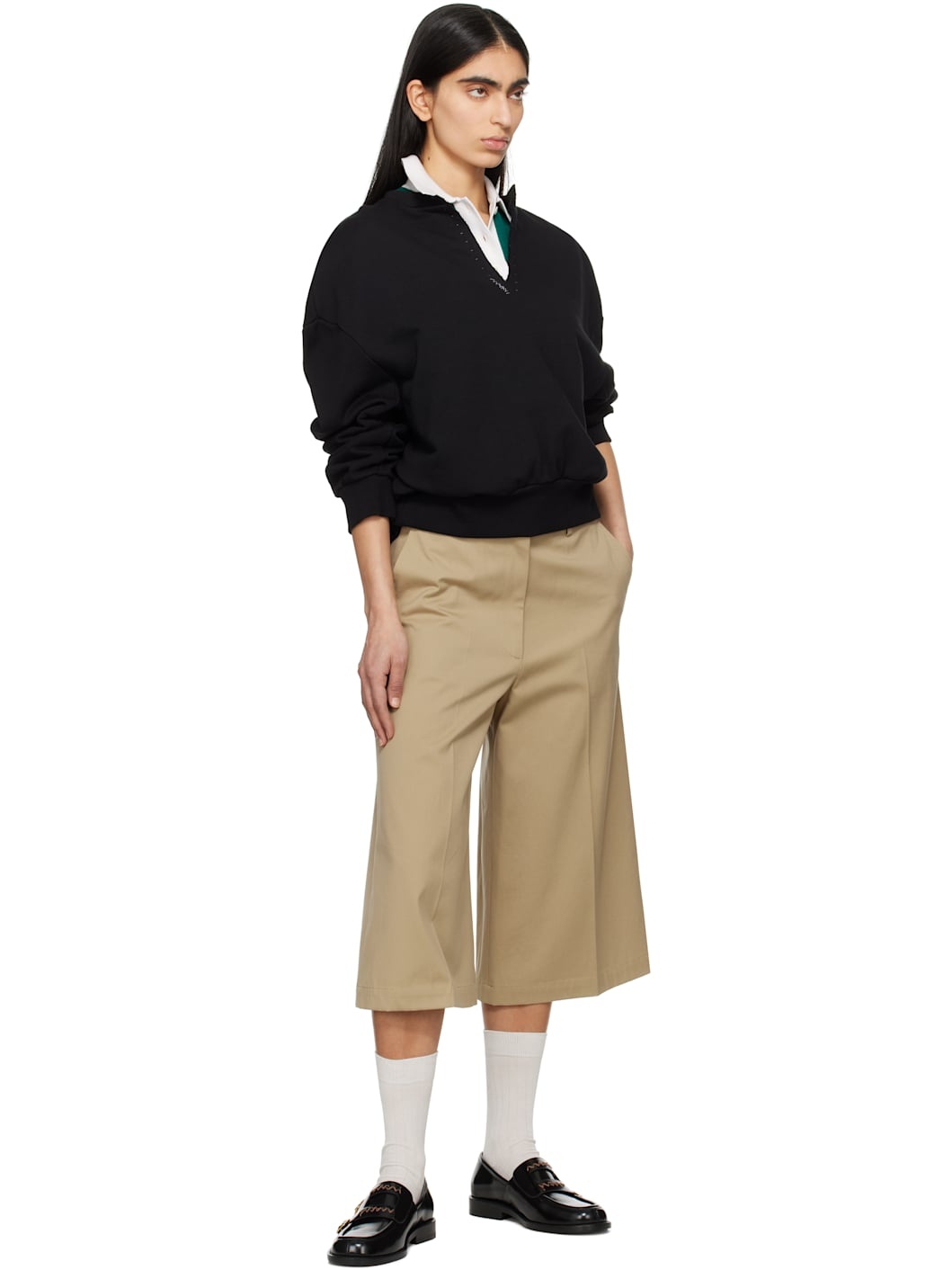 Black Brushed Cotton Sweatshirt - 4
